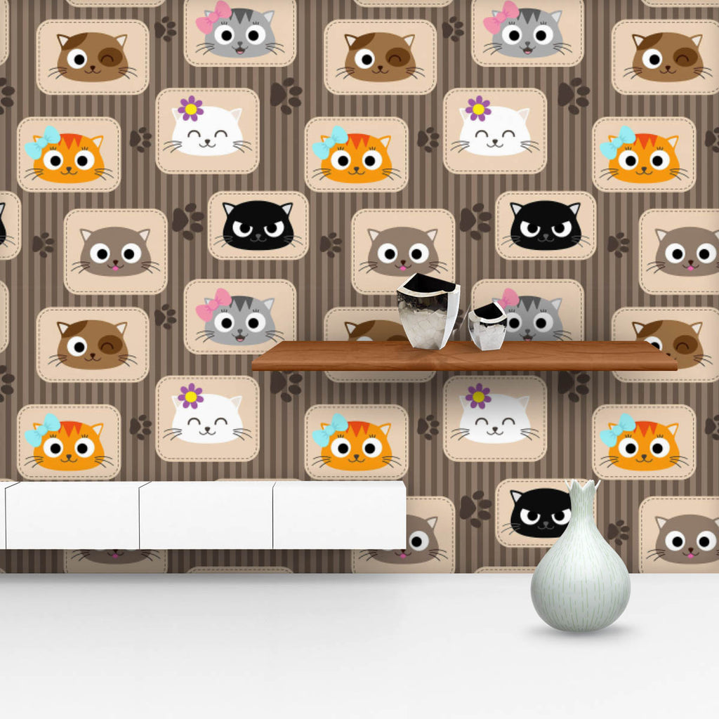 Cute Cats Wallpaper Roll-Wallpapers Peel & Stick-WAL_PA-IC 5008100 IC 5008100, Animals, Animated Cartoons, Art and Paintings, Baby, Birthday, Black, Black and White, Books, Botanical, Caricature, Cartoons, Children, Digital, Digital Art, Drawing, Floral, Flowers, Graphic, Icons, Illustrations, Kids, Modern Art, Nature, Patterns, Signs, Signs and Symbols, White, cute, cats, wallpaper, roll, cat, textiles, seamless, pattern, textile, scrapbook, animal, art, backdrop, background, bow, boy, cartoon, character, 