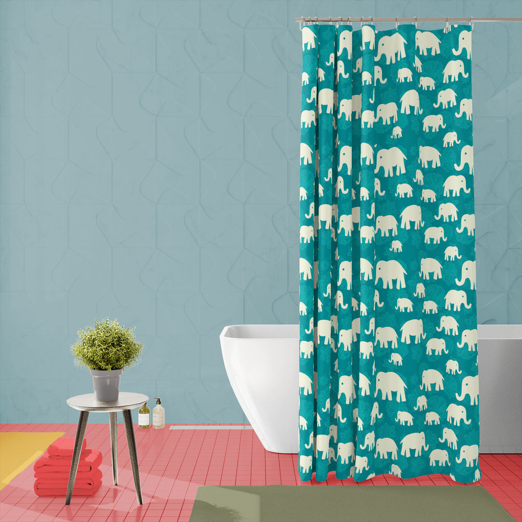 Elephants Pattern Washable Waterproof Shower Curtain-Shower Curtains-CUR_SH_EL-IC 5008105 IC 5008105, Animals, Animated Cartoons, Books, Caricature, Cartoons, Dots, Family, Illustrations, Nature, Patterns, Pets, Scenic, Signs, Signs and Symbols, Wildlife, elephants, pattern, washable, waterproof, shower, curtain, elephant, animal, back, backdrop, background, card, cartoon, characters, child, childhood, cute, decoration, design, dot, element, emerald, fun, green, illustration, little, nursery, paint, pet, re