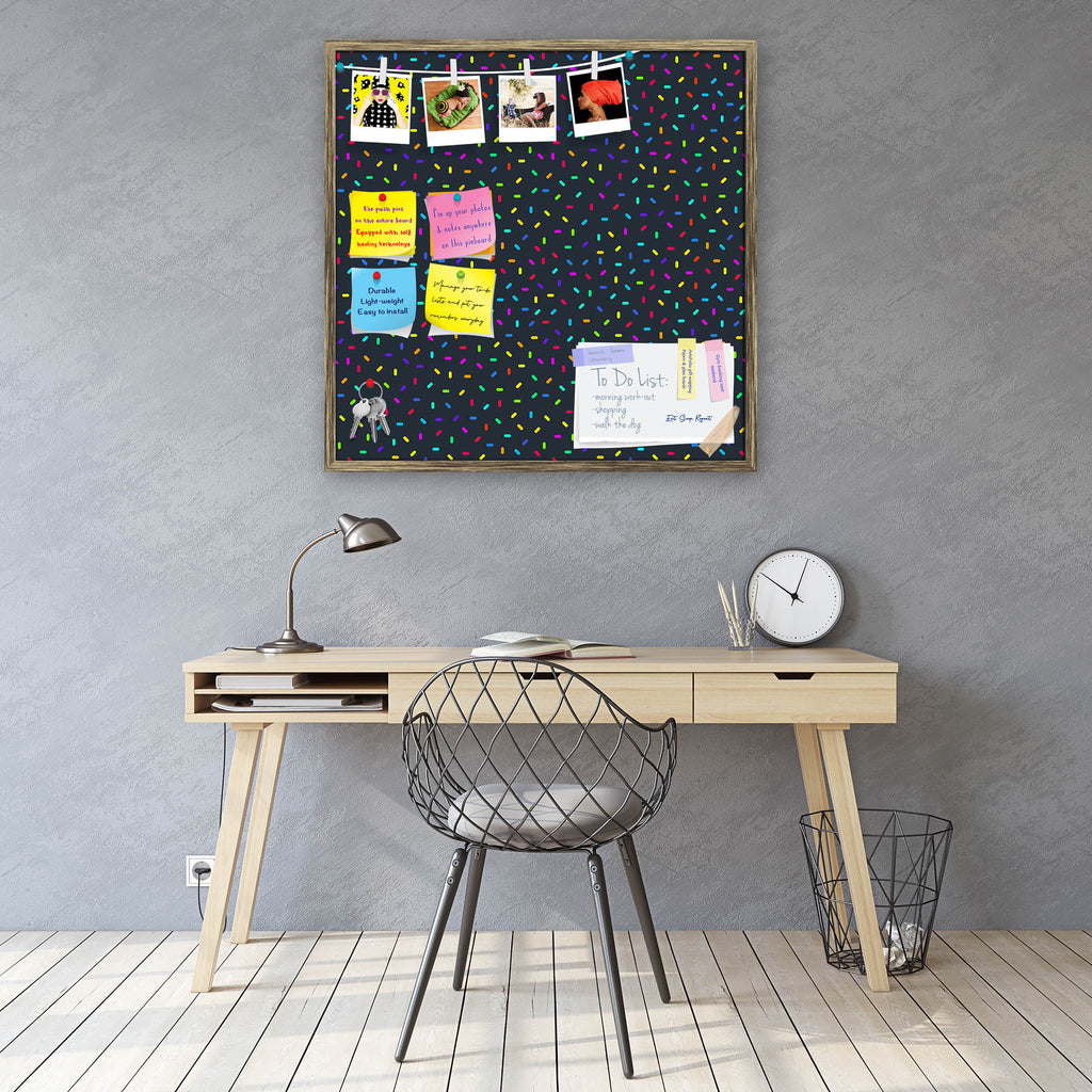 Abstract Colorful Pattern D2 Bulletin Board Notice Pin Board Soft Board | Framed - Bulletin Boards Framed - ArtzFolio.com