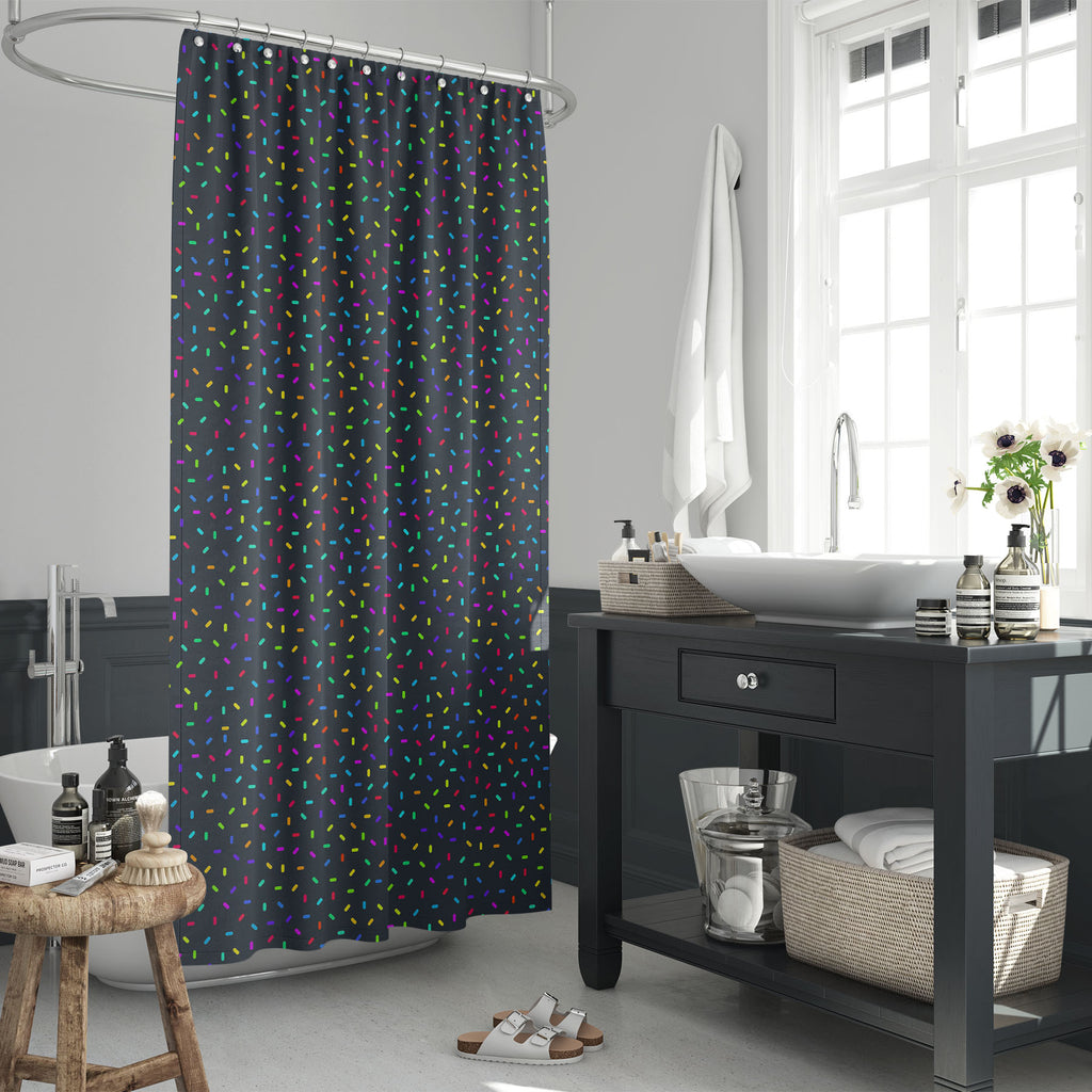 Abstract Colorful Pattern D2 Washable Waterproof Shower Curtain - Shower Curtains - ArtzFolio.com