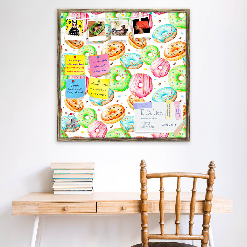 Watercolor Donuts, Art and Paintings, Cuisine, Drawing, Food, Food and Beverage, Food and Drink, Illustrations, Patterns, Watercolour, black, board, bulletin, clip, cork, customize, display, exam, home, memo, note, notice, office, pin, pinboard, pinup, push, pushpin, school, soft, sticky, student, study, vision, wall, white, room, , , , 