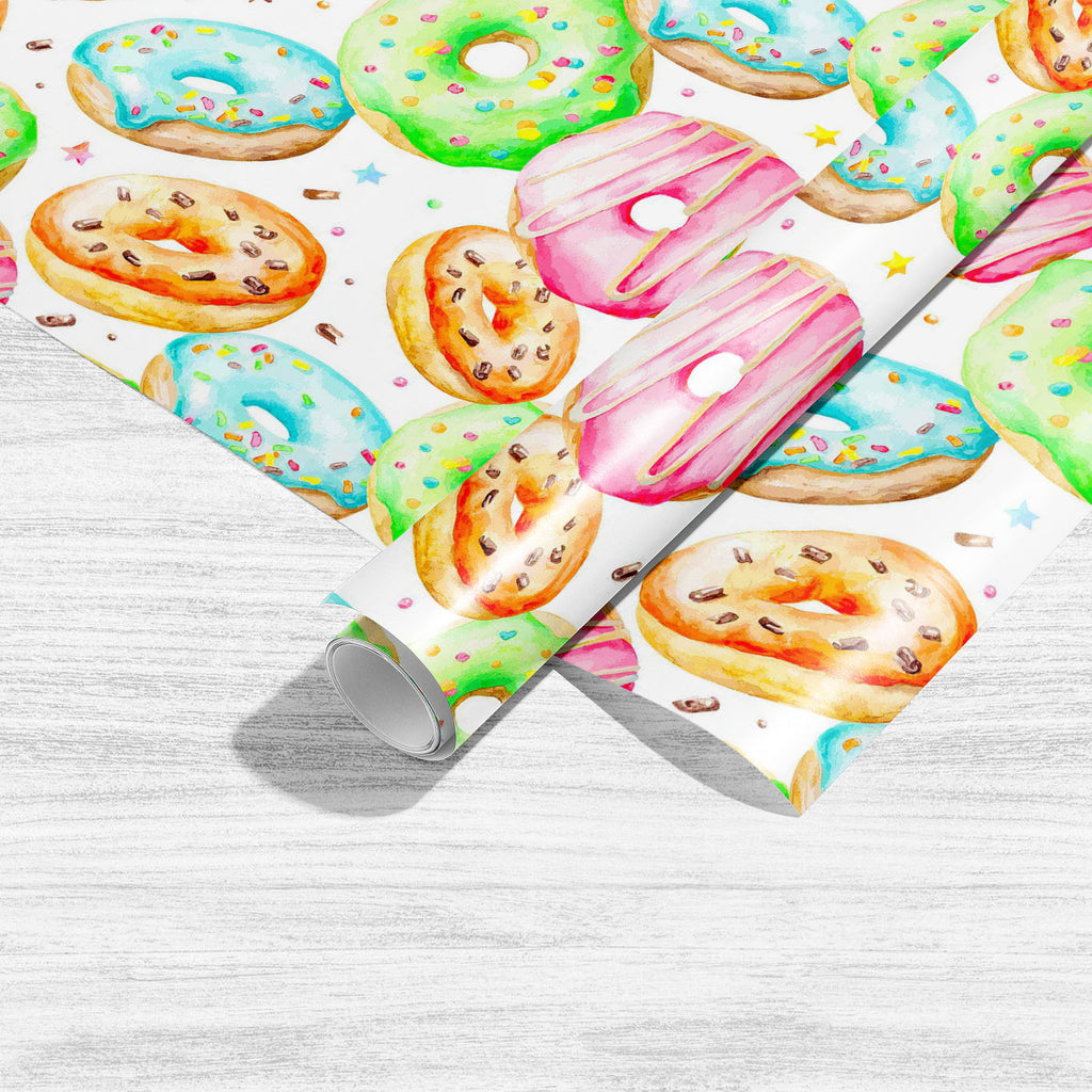 Watercolor Donuts Art & Craft Gift Wrapping Paper-Wrapping Papers-WRP_PP-IC 5008108 IC 5008108, Art and Paintings, Cuisine, Drawing, Food, Food and Beverage, Food and Drink, Illustrations, Patterns, Watercolour, watercolor, donuts, art, craft, gift, wrapping, paper, donut, background, bake, baking, blue, cake, chocolate, colorful, confetti, cream, delicious, dessert, fudge, glazed, green, illustration, isolated, nice, orange, paint, pastry, pattern, pink, seamless, sugar, sweet, tasty, unhealthy, yummy, art