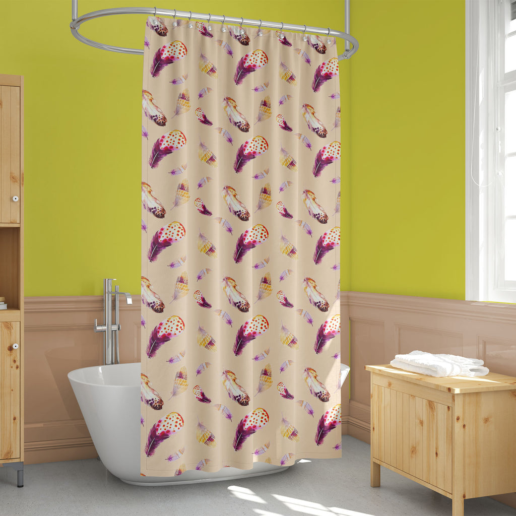 Watercolor Birds Feathers Washable Waterproof Shower Curtain-Shower Curtains-CUR_SH_EL-IC 5008116 IC 5008116, Abstract Expressionism, Abstracts, Ancient, Art and Paintings, Birds, Black and White, Decorative, Drawing, Fashion, Historical, Illustrations, Medieval, Nature, Patterns, Scenic, Semi Abstract, Signs, Signs and Symbols, Symbols, Vintage, Watercolour, White, watercolor, feathers, washable, waterproof, shower, curtain, abstract, aquarelle, art, background, beautiful, bird, blue, brown, close, color, 