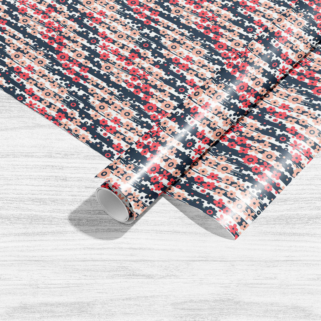 Flowers On Stripes Pattern Art & Craft Gift Wrapping Paper-Wrapping Papers-WRP_PP-IC 5008121 IC 5008121, Abstract Expressionism, Abstracts, Ancient, Art and Paintings, Black and White, Botanical, Decorative, Digital, Digital Art, Drawing, Floral, Flowers, Graphic, Historical, Illustrations, Medieval, Nature, Patterns, Retro, Scenic, Seasons, Semi Abstract, Signs, Signs and Symbols, Stripes, Symbols, Vintage, White, on, pattern, art, craft, gift, wrapping, paper, abstract, backdrop, background, beautiful, be