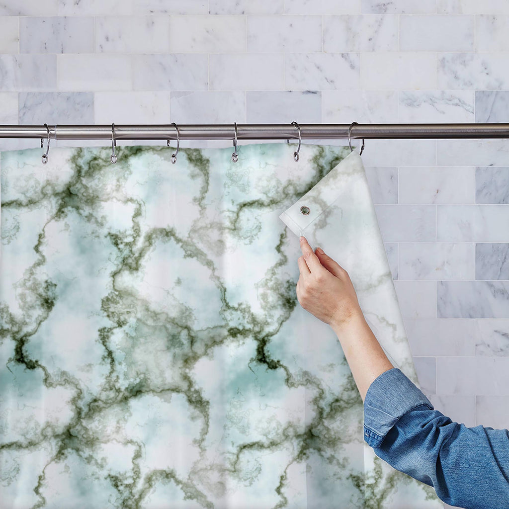 Abstract Marble Art D5 Washable Waterproof Shower Curtain - Shower Curtains - ArtzFolio.com