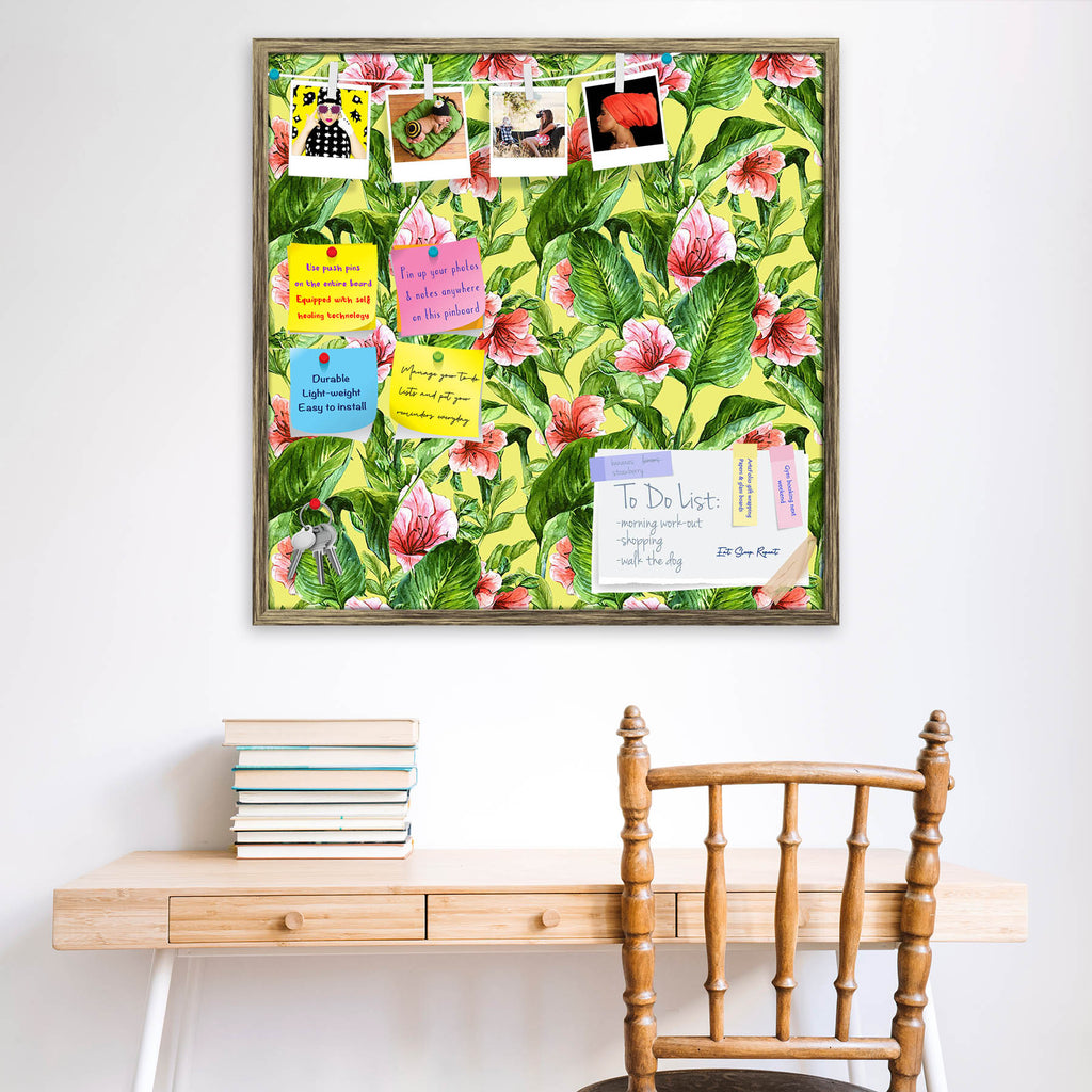 Tropical Leaves & Hibiscus Flowers D1 Bulletin Board Notice Pin Board Soft Board | Framed-Bulletin Boards Framed-BLB_FR-IC 5008144 IC 5008144, Abstract Expressionism, Abstracts, Ancient, Art and Paintings, Black and White, Botanical, Drawing, Fashion, Floral, Flowers, Hawaiian, Historical, Illustrations, Medieval, Nature, Paintings, Patterns, Scenic, Semi Abstract, Tropical, Vintage, Watercolour, White, leaves, hibiscus, d1, bulletin, board, notice, pin, soft, framed, flower, abstract, aloha, aquarelle, art