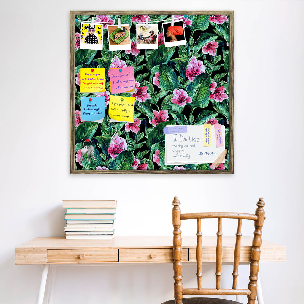 Tropical Leaves & Hibiscus Flowers D3 Bulletin Board Notice Pin Board Soft Board | Framed-Bulletin Boards Framed-BLB_FR-IC 5008146 IC 5008146, Abstract Expressionism, Abstracts, Ancient, Art and Paintings, Black and White, Botanical, Drawing, Fashion, Floral, Flowers, Hawaiian, Historical, Illustrations, Medieval, Nature, Paintings, Patterns, Scenic, Semi Abstract, Tropical, Vintage, Watercolour, White, leaves, hibiscus, d3, bulletin, board, notice, pin, soft, framed, abstract, aloha, aquarelle, art, backgr