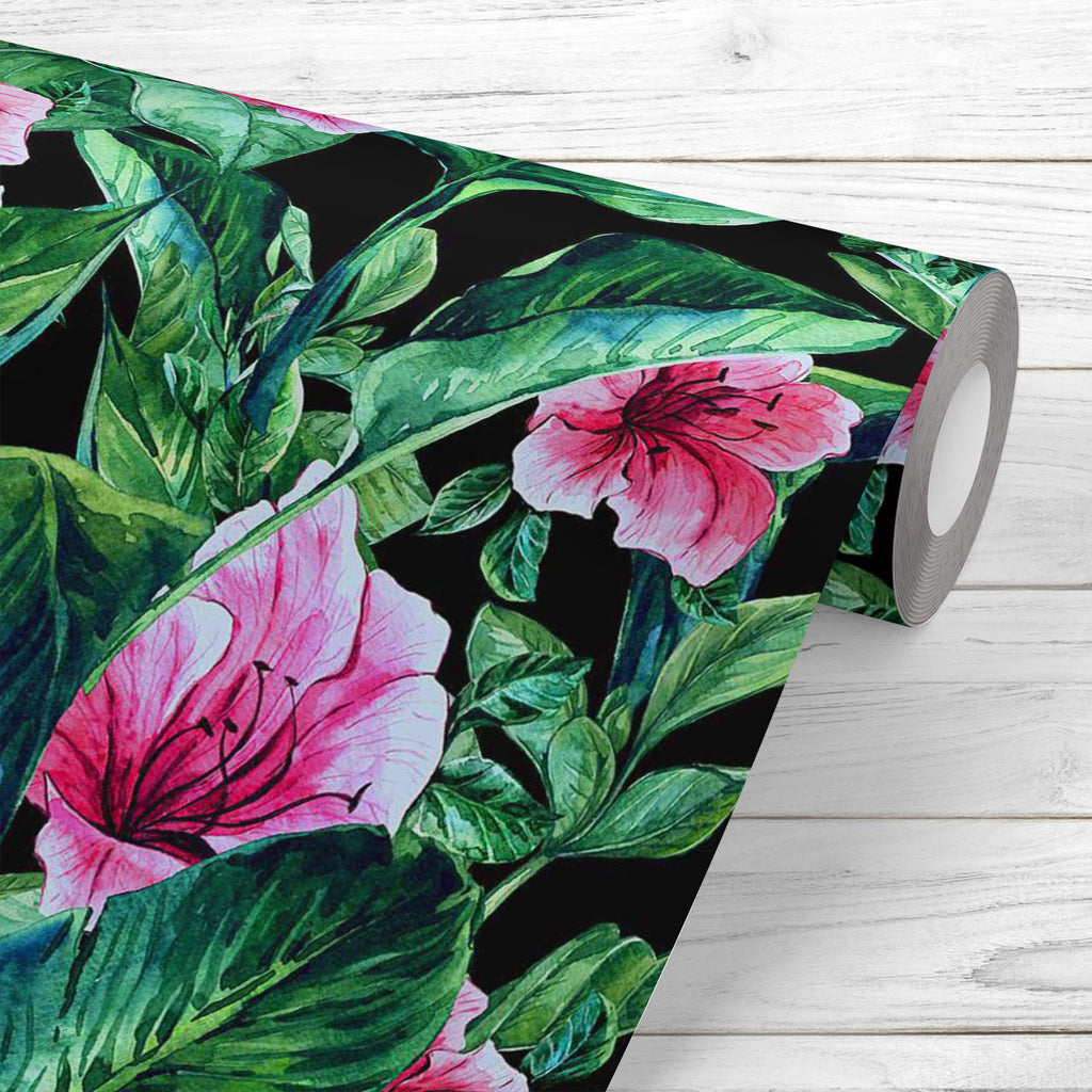 Tropical Leaves & Hibiscus Flowers D3 Wallpaper Roll-Wallpapers Peel & Stick-WAL_PA-IC 5008146 IC 5008146, Abstract Expressionism, Abstracts, Ancient, Art and Paintings, Black and White, Botanical, Drawing, Fashion, Floral, Flowers, Hawaiian, Historical, Illustrations, Medieval, Nature, Paintings, Patterns, Scenic, Semi Abstract, Tropical, Vintage, Watercolour, White, leaves, hibiscus, d3, wallpaper, roll, abstract, aloha, aquarelle, art, background, bouquet, colorful, decoration, exotic, fabric, flora, flo