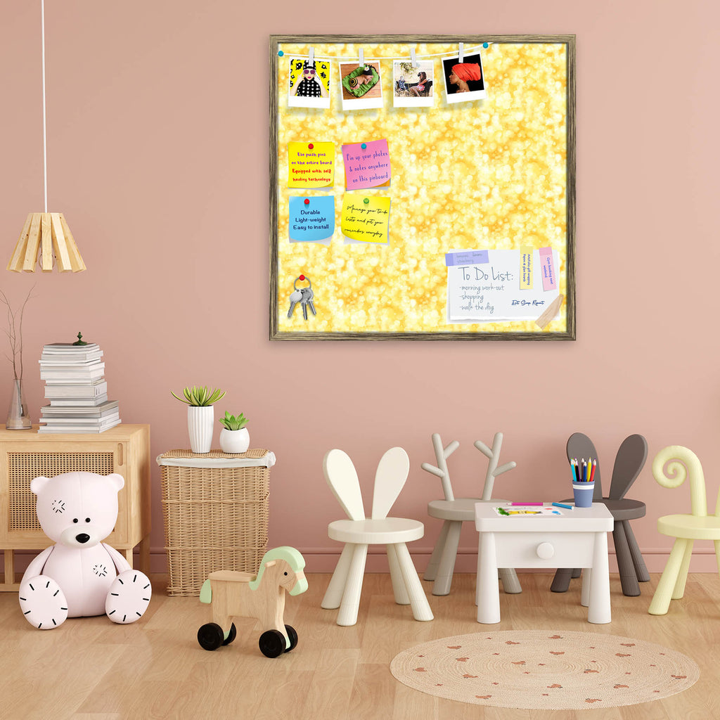 Abstract Golden Art Bulletin Board Notice Pin Board Soft Board | Framed - Bulletin Boards Framed - ArtzFolio.com