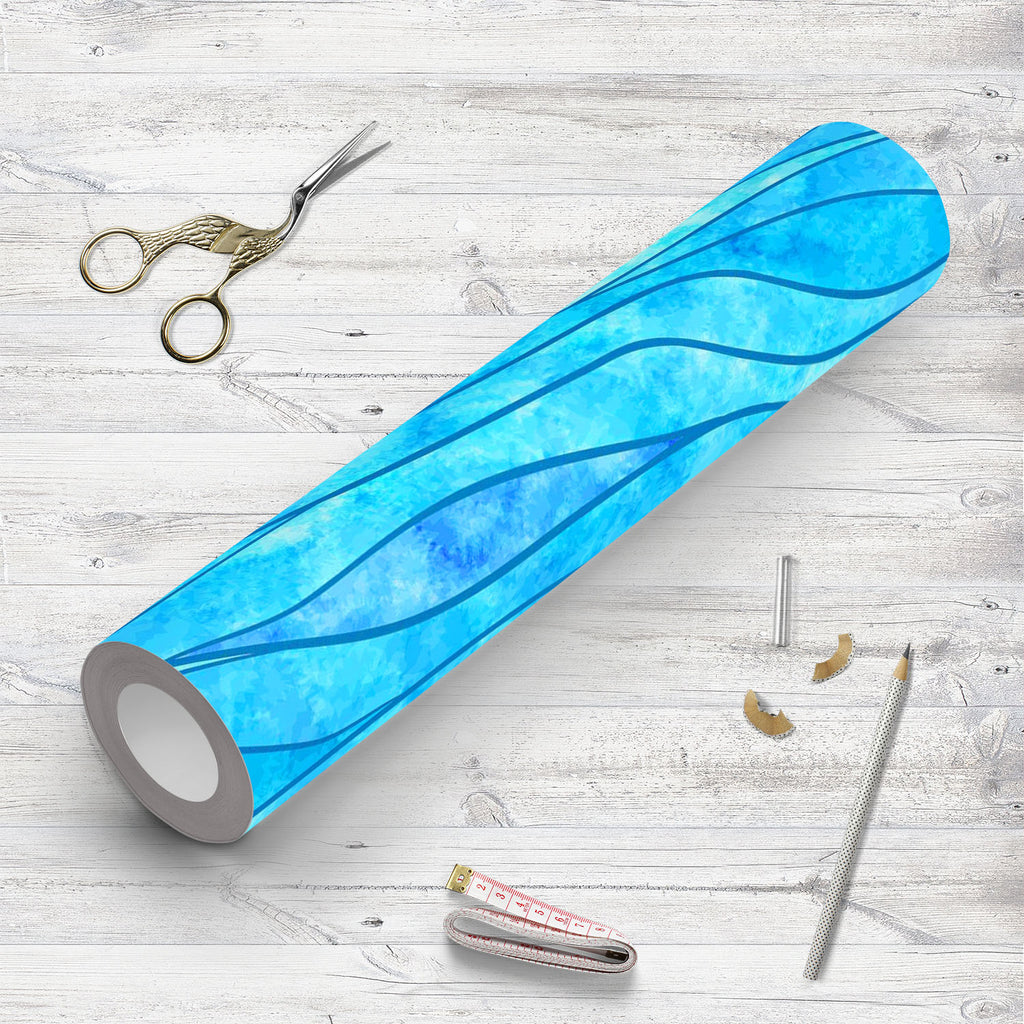 Watercolor Wavy Lines Wallpaper Roll-Wallpapers Peel & Stick-WAL_PA-IC 5008167 IC 5008167, Abstract Expressionism, Abstracts, Ancient, Art and Paintings, Black and White, Decorative, Digital, Digital Art, Drawing, Graphic, Historical, Illustrations, Medieval, Modern Art, Patterns, Retro, Semi Abstract, Signs, Signs and Symbols, Stripes, Vintage, Watercolour, White, watercolor, wavy, lines, wallpaper, roll, abstract, art, backdrop, background, blue, blur, card, cover, creative, curl, curve, decor, decoration