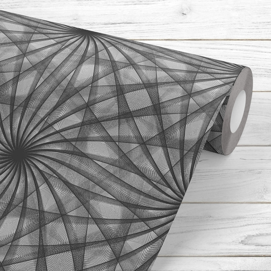 Abstract Black & White Wallpaper Roll - Wallpapers Peel & Stick - ArtzFolio.com