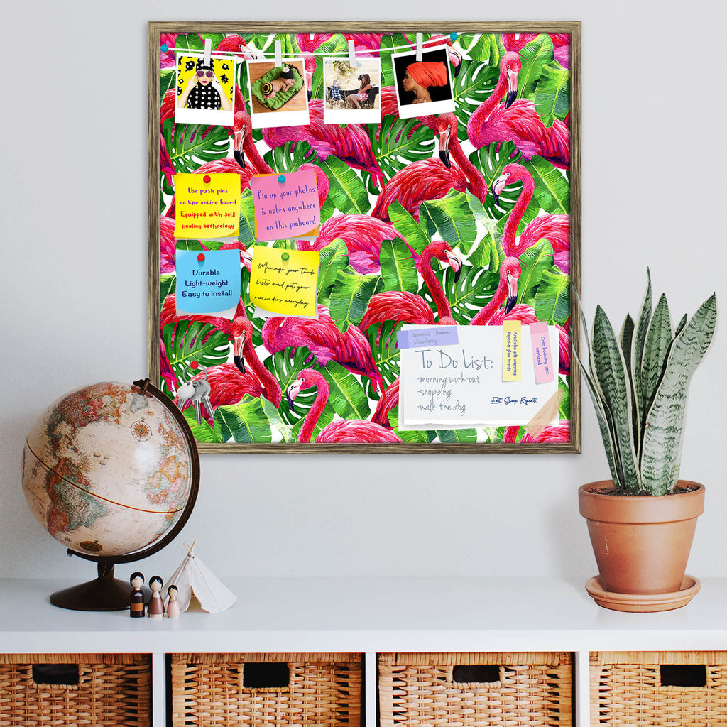 Tropical Pink Flamingo & Monstera Leafs Pattern Bulletin Board Notice Pin Board Soft Board | Framed-Bulletin Boards Framed-BLB_FR-IC 5008169 IC 5008169, Animals, Art and Paintings, Birds, Botanical, Drawing, Fashion, Floral, Flowers, Illustrations, Nature, Patterns, Scenic, Signs, Signs and Symbols, Tropical, Wildlife, pink, flamingo, monstera, leafs, pattern, bulletin, board, notice, pin, soft, framed, animal, art, background, beak, beautiful, bird, blue, brazil, bright, circus, color, colorful, design, ex