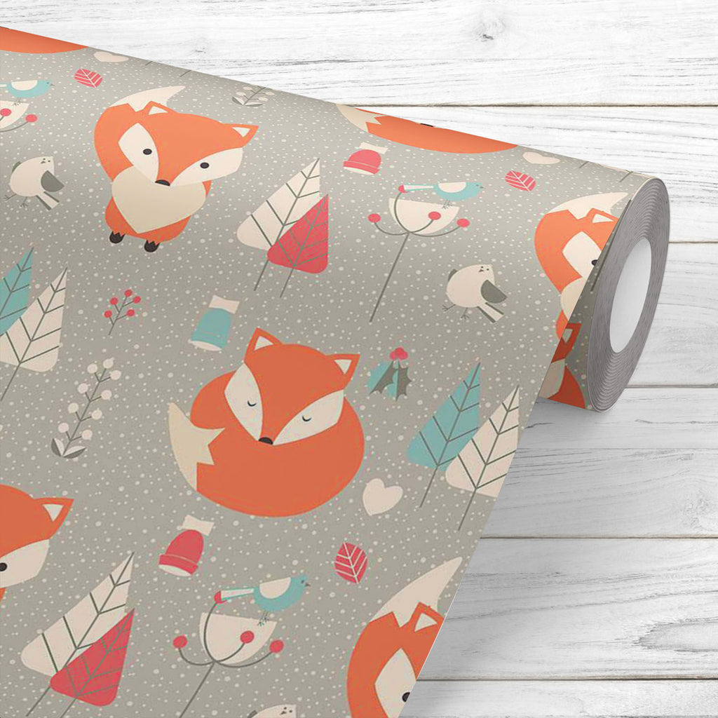 Christmas Baby Fox Pattern Wallpaper Roll-Wallpapers Peel & Stick-WAL_PA-IC 5008170 IC 5008170, Animals, Animated Cartoons, Art and Paintings, Baby, Birds, Black and White, Botanical, Caricature, Cartoons, Children, Christianity, Decorative, Festivals and Occasions, Festive, Floral, Flowers, Hearts, Holidays, Illustrations, Kids, Love, Nature, Patterns, Romance, Seasons, Signs, Signs and Symbols, White, christmas, fox, pattern, wallpaper, roll, cute, cartoon, seamless, animal, arctic, background, banner, be