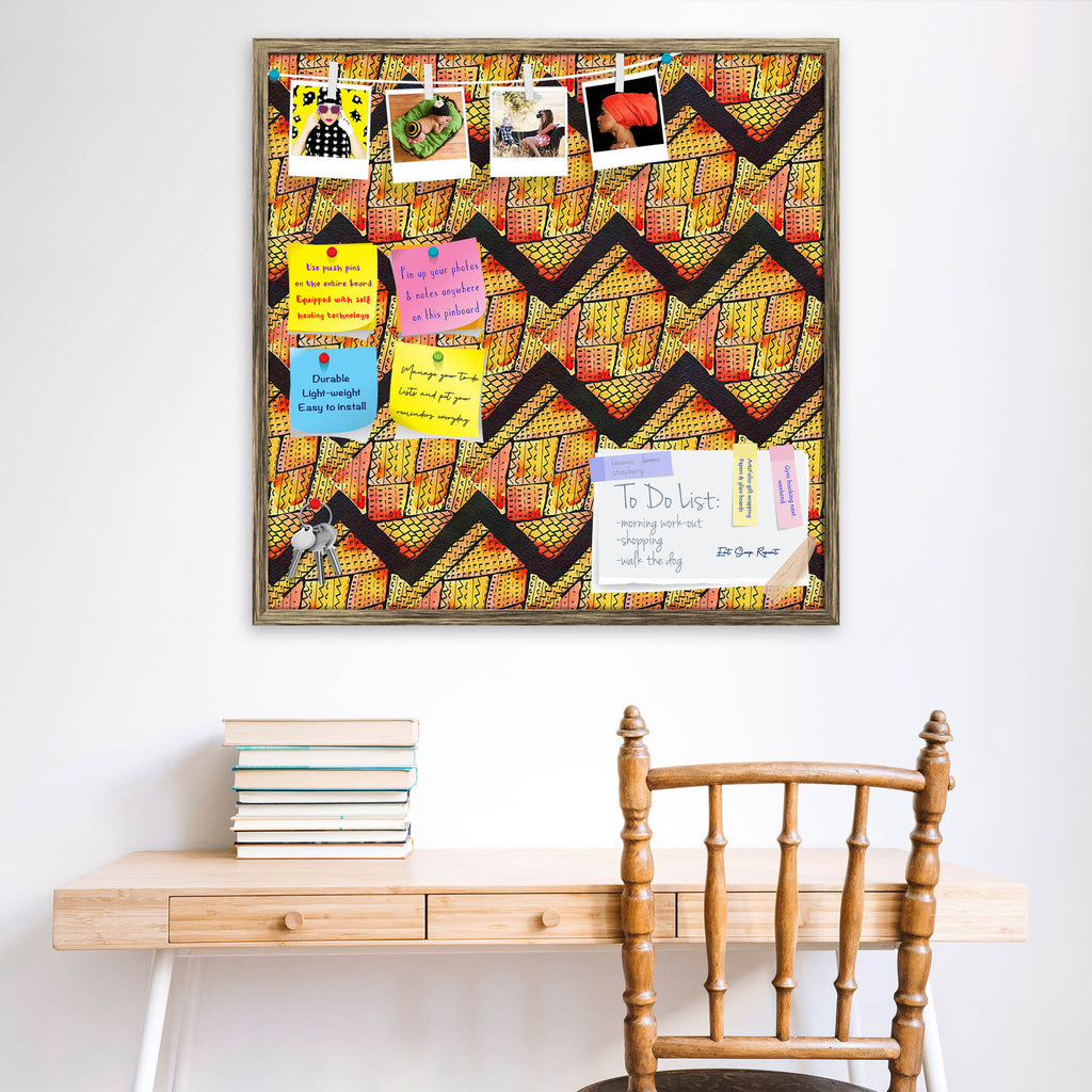 Abstract Geometric Pattern D4 Bulletin Board Notice Pin Board Soft Board | Framed - Bulletin Boards Framed - ArtzFolio.com