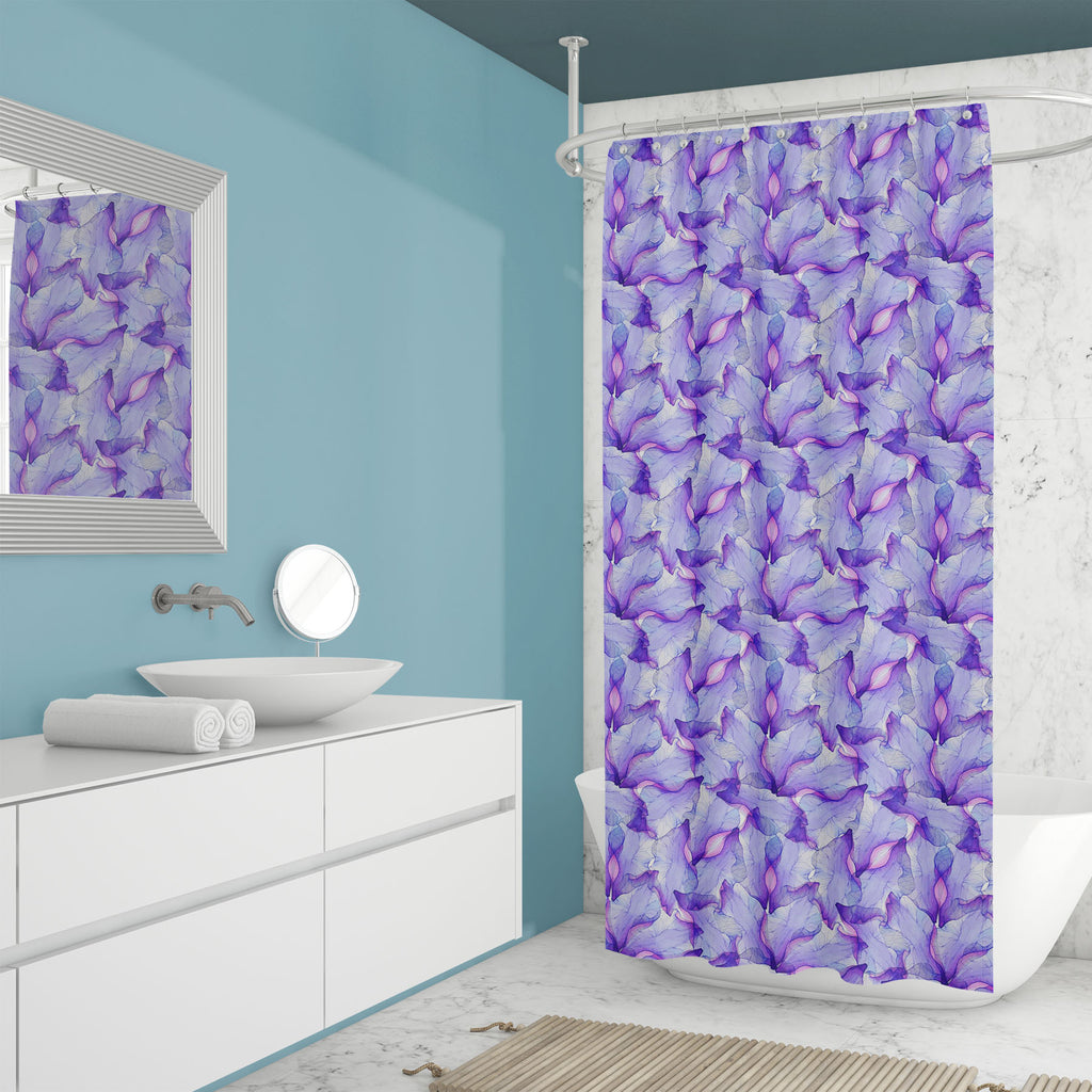 Watercolor Purple Flower Petal D1 Washable Waterproof Shower Curtain-Shower Curtains-CUR_SH_EL-IC 5008178 IC 5008178, Abstract Expressionism, Abstracts, Art and Paintings, Botanical, Decorative, Digital, Digital Art, Drawing, Floral, Flowers, Graphic, Illustrations, Nature, Paintings, Patterns, Scenic, Semi Abstract, Signs, Signs and Symbols, Watercolour, watercolor, purple, flower, petal, d1, washable, waterproof, shower, curtain, abstract, art, backdrop, background, blossom, card, colore, decor, decoratio