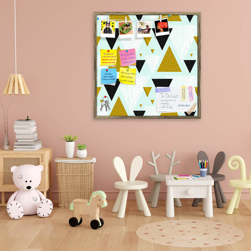 Abstract Geometric Pattern D5 Bulletin Board Notice Pin Board Soft Board | Framed - Bulletin Boards Framed - ArtzFolio.com