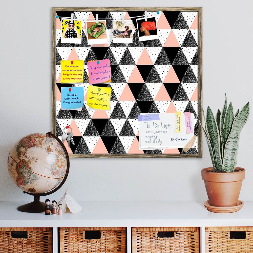 Abstract Geometric Pattern D6 Bulletin Board Notice Pin Board Soft Board | Framed - Bulletin Boards Framed - ArtzFolio.com