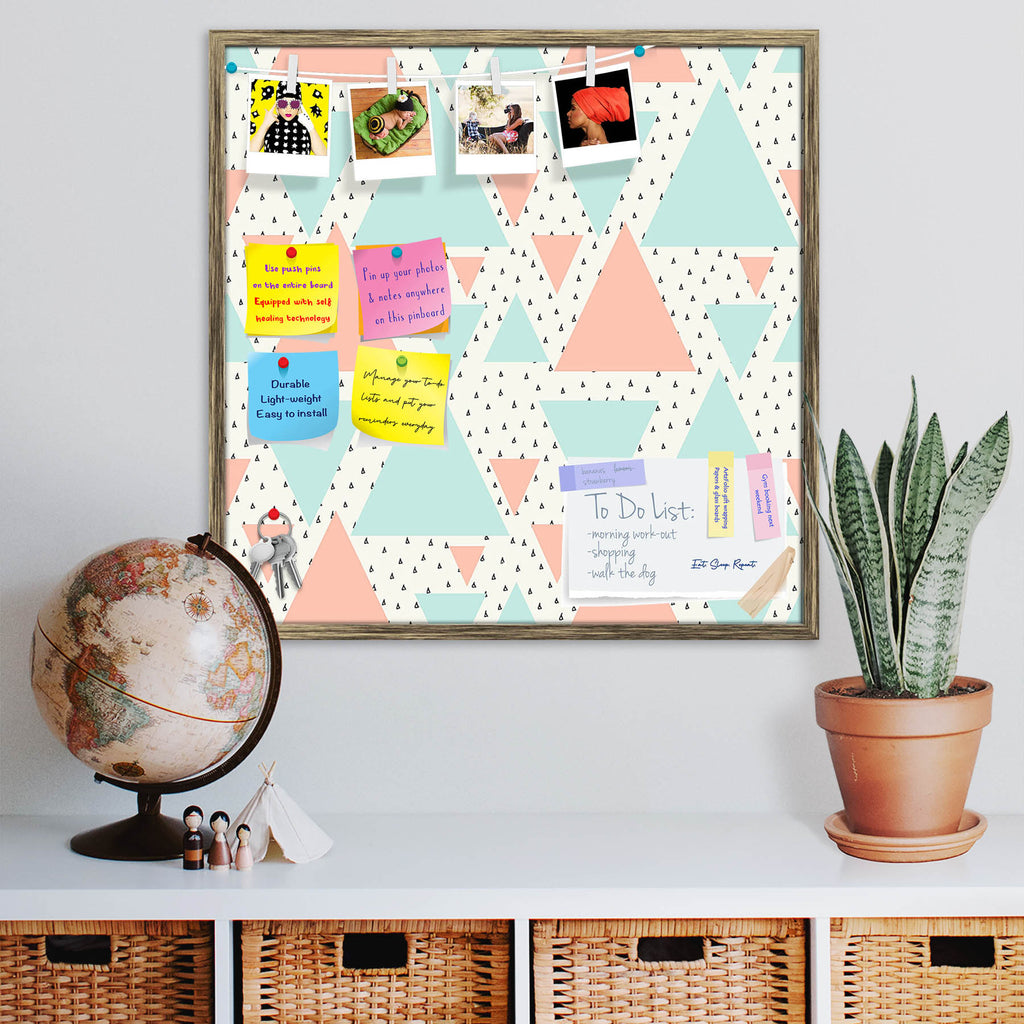 Abstract Geometric Pattern D7 Bulletin Board Notice Pin Board Soft Board | Framed - Bulletin Boards Framed - ArtzFolio.com