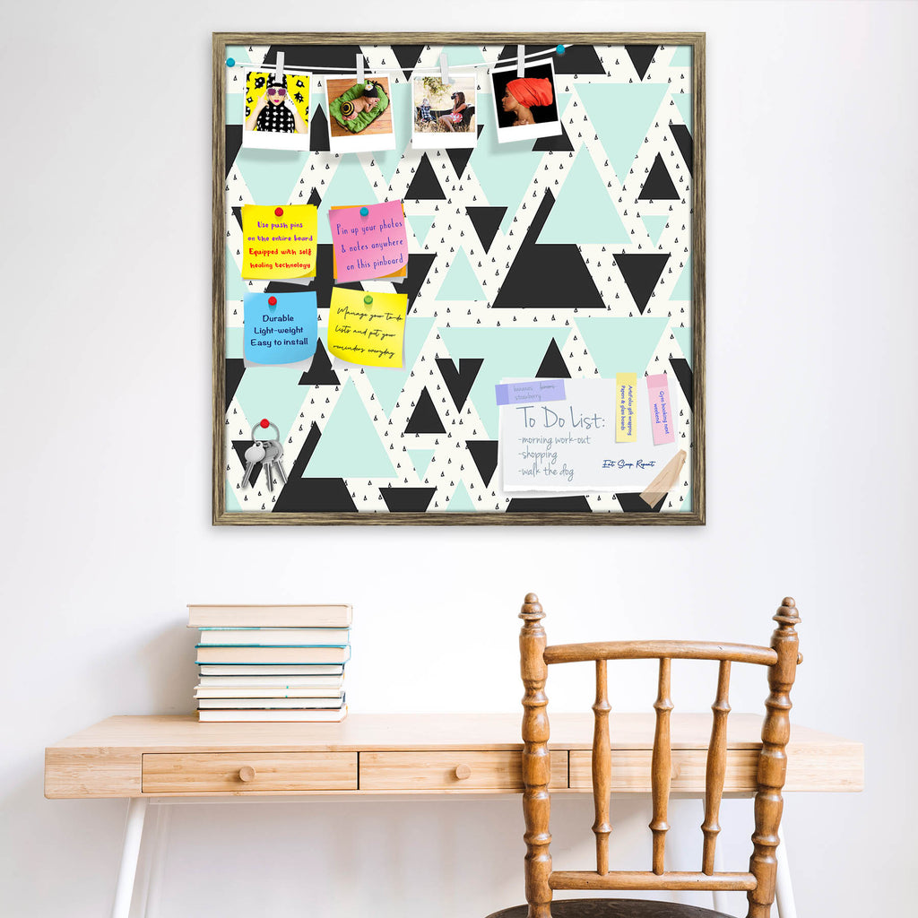 Abstract Geometric Pattern D8 Bulletin Board Notice Pin Board Soft Board | Framed - Bulletin Boards Framed - ArtzFolio.com