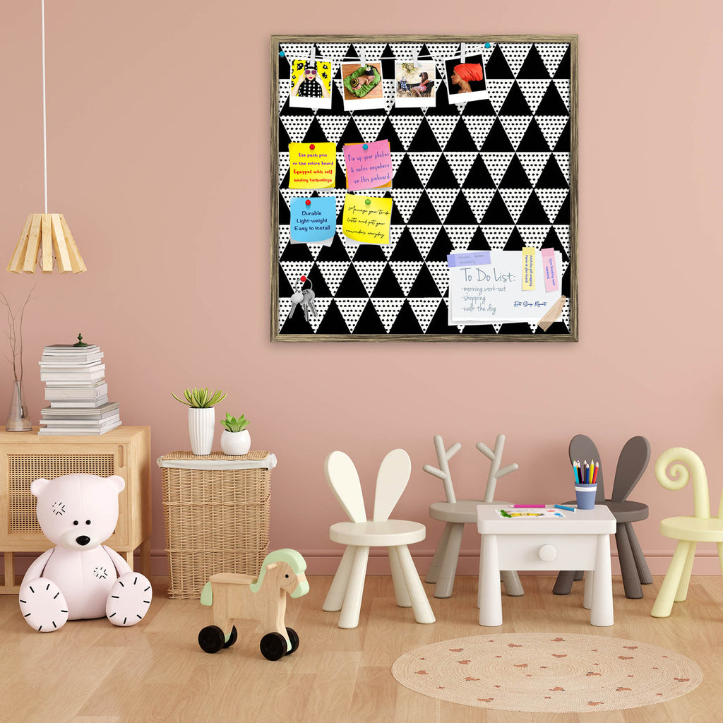 Abstract Geometric Pattern D9 Bulletin Board Notice Pin Board Soft Board | Framed - Bulletin Boards Framed - ArtzFolio.com