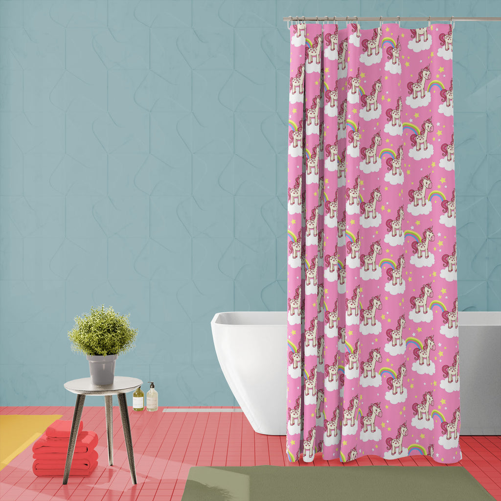 Cartoon Horses In The Clouds Washable Waterproof Shower Curtain-Shower Curtains-CUR_SH_EL-IC 5008203 IC 5008203, Abstract Expressionism, Abstracts, Animals, Animated Cartoons, Art and Paintings, Baby, Books, Caricature, Cartoons, Children, Decorative, Digital, Digital Art, Drawing, Fantasy, Graphic, Illustrations, Kids, Patterns, Pets, Semi Abstract, Signs, Signs and Symbols, Wildlife, cartoon, horses, in, the, clouds, washable, waterproof, shower, curtain, unicorn, abstract, animal, art, background, beauti