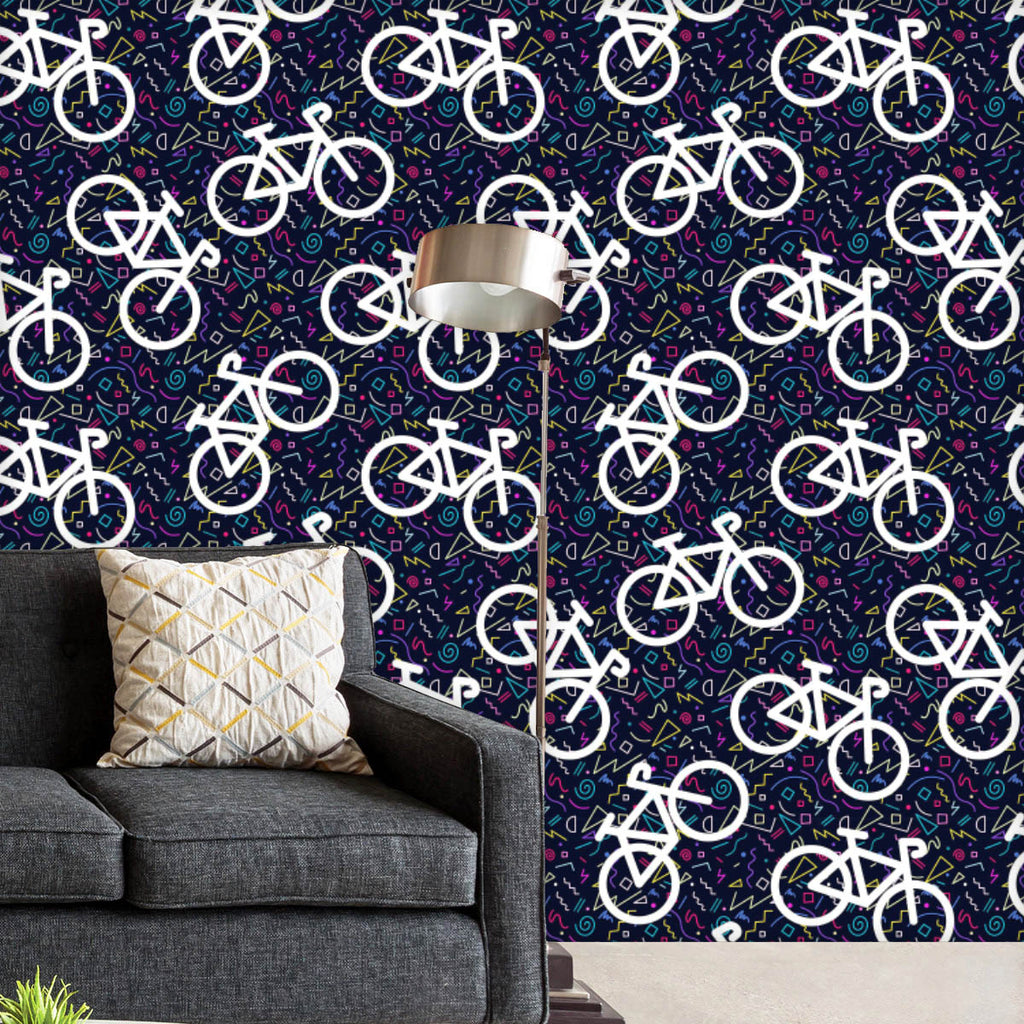 Bike Retro Silhouette Wallpaper Roll-Wallpapers Peel & Stick-WAL_PA-IC 5008204 IC 5008204, 80s, Ancient, Automobiles, Bikes, Geometric, Geometric Abstraction, Health, Hipster, Historical, Illustrations, Medieval, Patterns, Retro, Sports, Transportation, Travel, Vehicles, Vintage, bike, silhouette, wallpaper, roll, seamless, pattern, background, bicycle, classic, color, colorful, concept, eco, friendly, ecology, element, exercise, exercising, fitness, generic, geometry, healthy, illustration, leisure, lifest