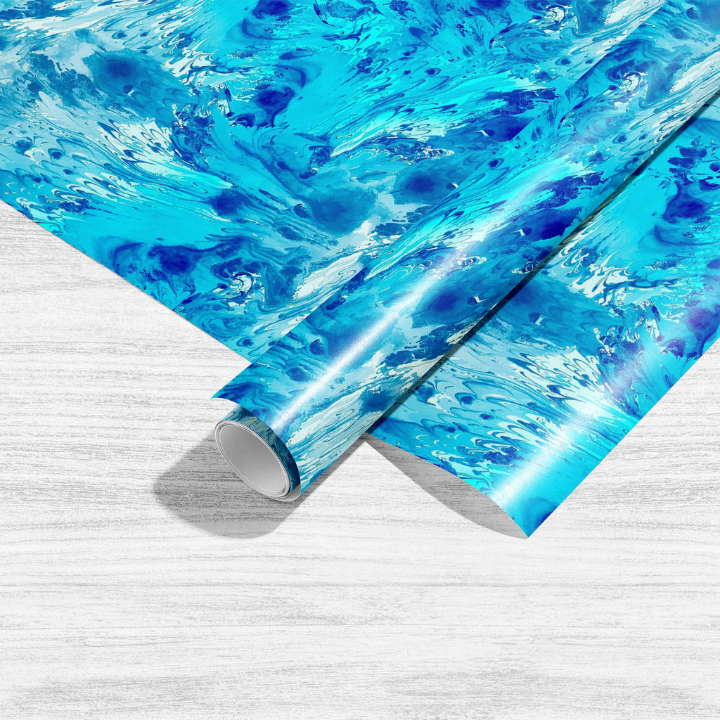 Abstract Blue D2 Art & Craft Gift Wrapping Paper - Wrapping Papers - ArtzFolio.com