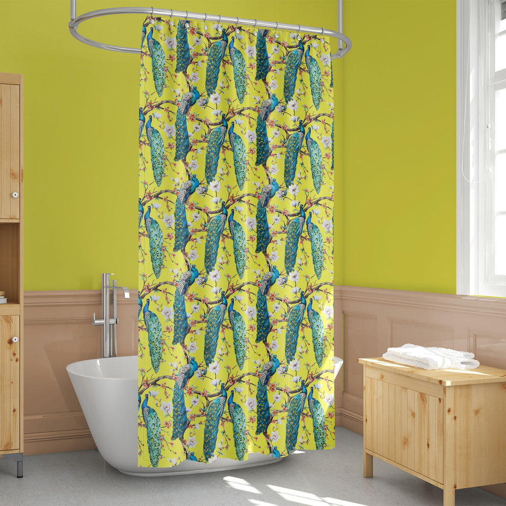 Watercolor Peacock D2 Washable Waterproof Shower Curtain-Shower Curtains-CUR_SH_EL-IC 5008217 IC 5008217, Ancient, Animals, Asian, Birds, Botanical, Chinese, Digital, Digital Art, Floral, Flowers, Graphic, Historical, Illustrations, Medieval, Nature, Patterns, Retro, Scenic, Signs, Signs and Symbols, Tropical, Vintage, Watercolour, watercolor, peacock, d2, washable, waterproof, shower, curtain, pattern, textiles, seamless, textile, peony, design, tree, china, peacocks, vector, animal, asia, background, beau