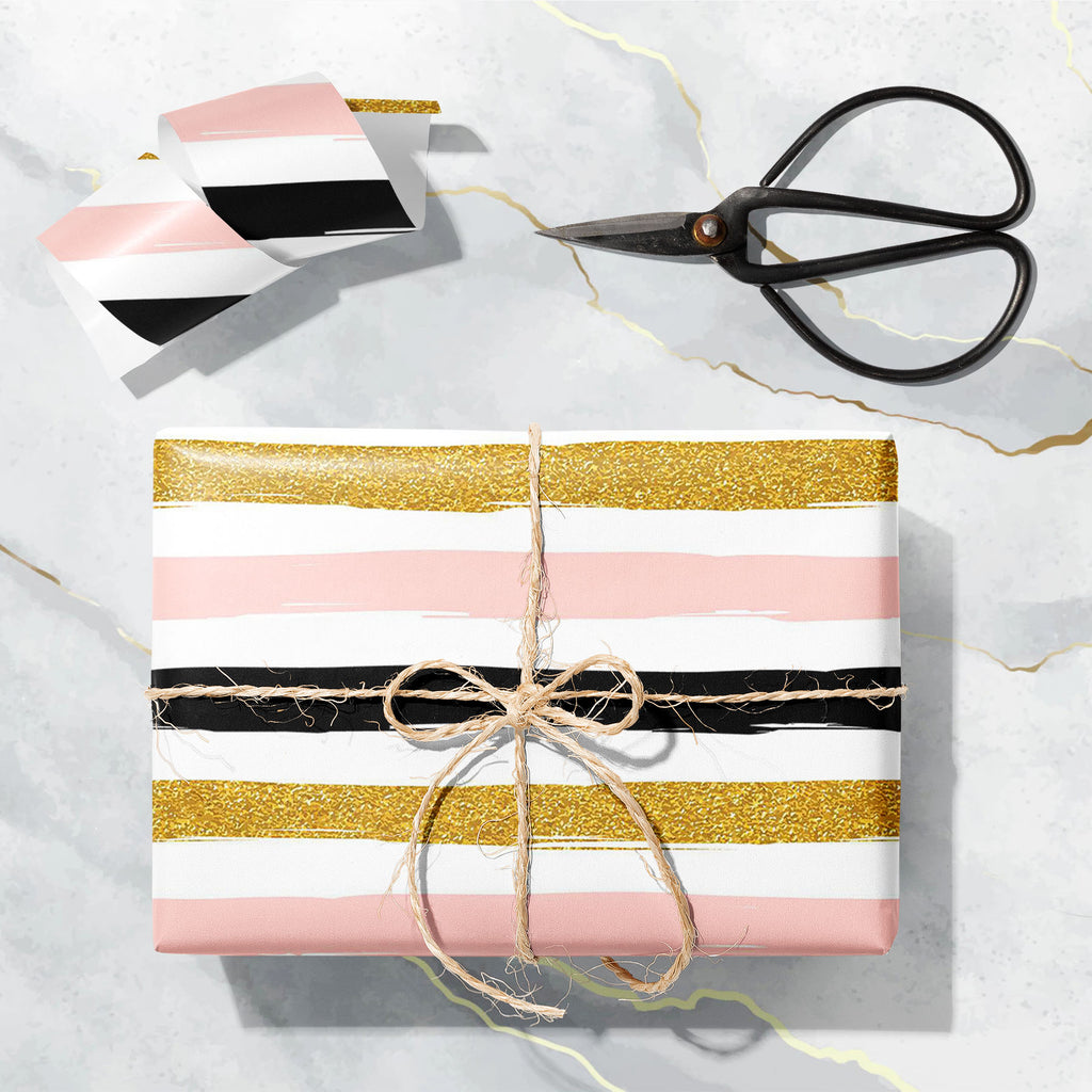 Striped Pattern Art & Craft Gift Wrapping Paper-Wrapping Papers-WRP_PP-IC 5008218 IC 5008218, Art and Paintings, Black, Black and White, Books, Digital, Digital Art, Fashion, Graphic, Illustrations, Inspirational, Modern Art, Motivation, Motivational, Paintings, Patterns, Signs, Signs and Symbols, Stripes, Watercolour, Wedding, White, striped, pattern, art, craft, gift, wrapping, paper, gold, glitter, seamless, feminine, background, watercolor, scrapbook, rose, backdrop, beautiful, branding, card, chic, cli