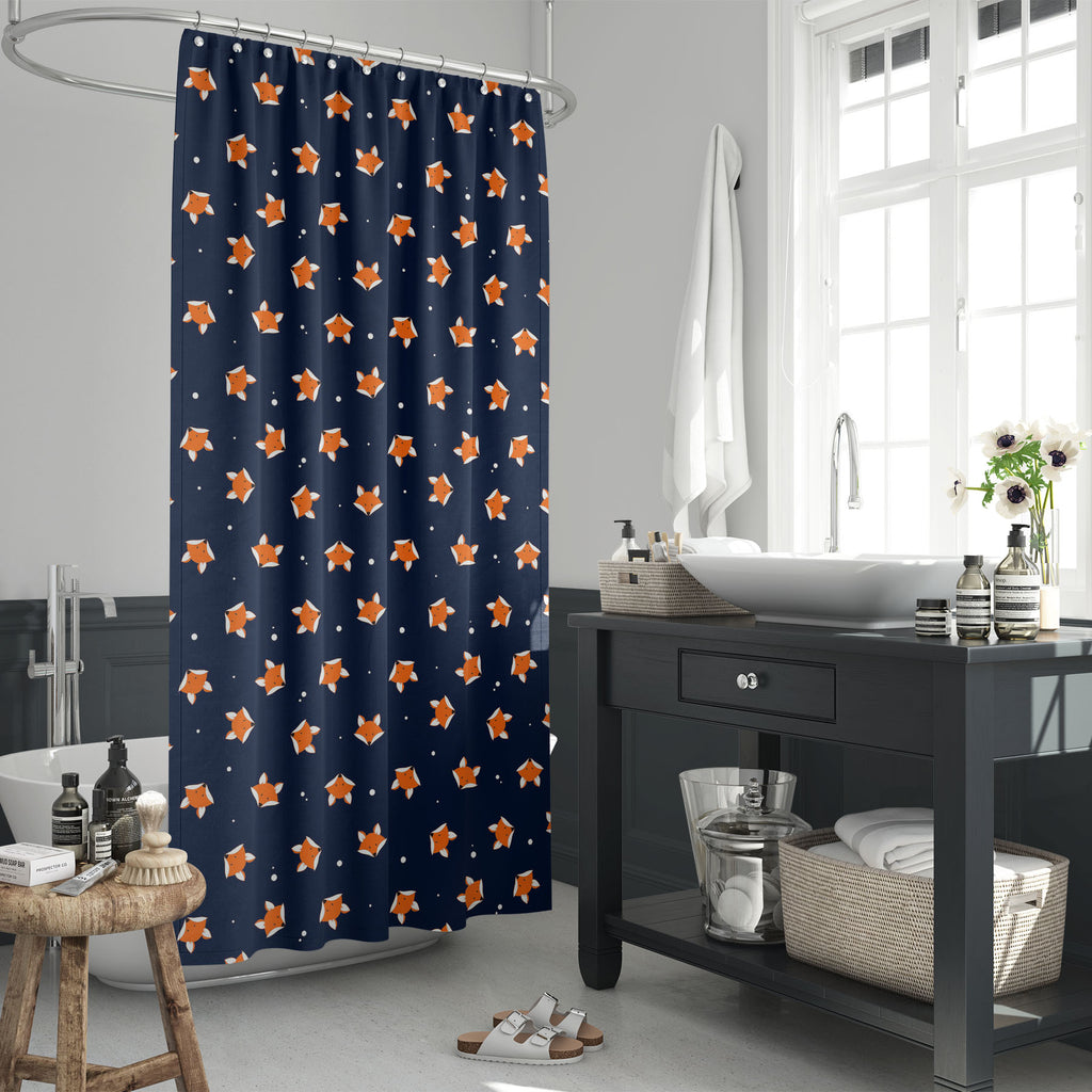 Cartoon Fox D1 Washable Waterproof Shower Curtain-Shower Curtains-CUR_SH_EL-IC 5008232 IC 5008232, Abstract Expressionism, Abstracts, Ancient, Animals, Animated Cartoons, Art and Paintings, Baby, Caricature, Cartoons, Children, Decorative, Digital, Digital Art, Graphic, Hipster, Historical, Icons, Illustrations, Kids, Medieval, Modern Art, Patterns, Pets, Retro, Semi Abstract, Signs, Signs and Symbols, Vintage, Wildlife, cartoon, fox, d1, washable, waterproof, shower, curtain, pattern, abstract, animal, tex