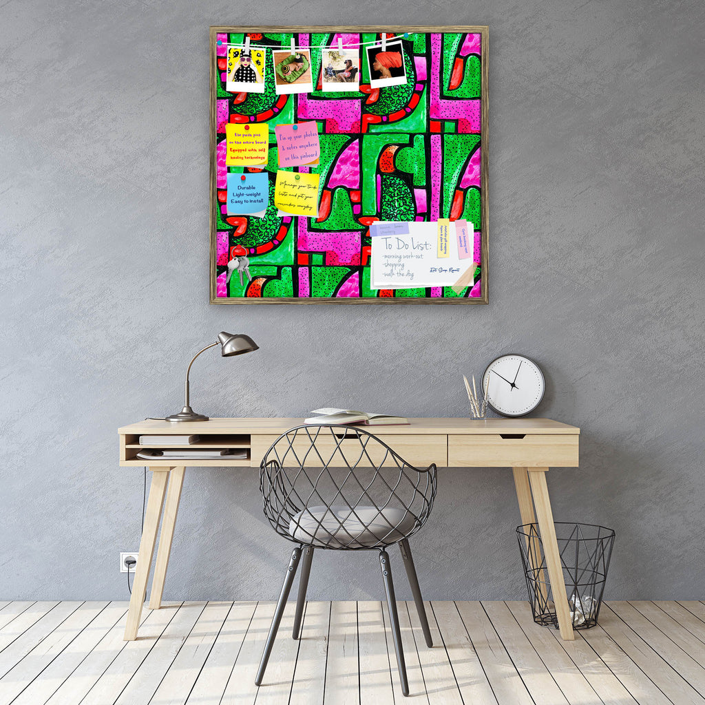 Abstract Geometric Pattern D11 Bulletin Board Notice Pin Board Soft Board | Framed - Bulletin Boards Framed - ArtzFolio.com