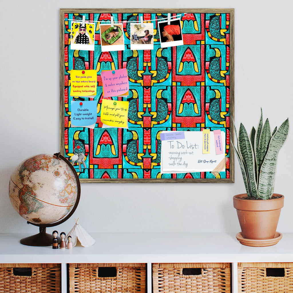 Abstract Geometric Pattern D12 Bulletin Board Notice Pin Board Soft Board | Framed - Bulletin Boards Framed - ArtzFolio.com