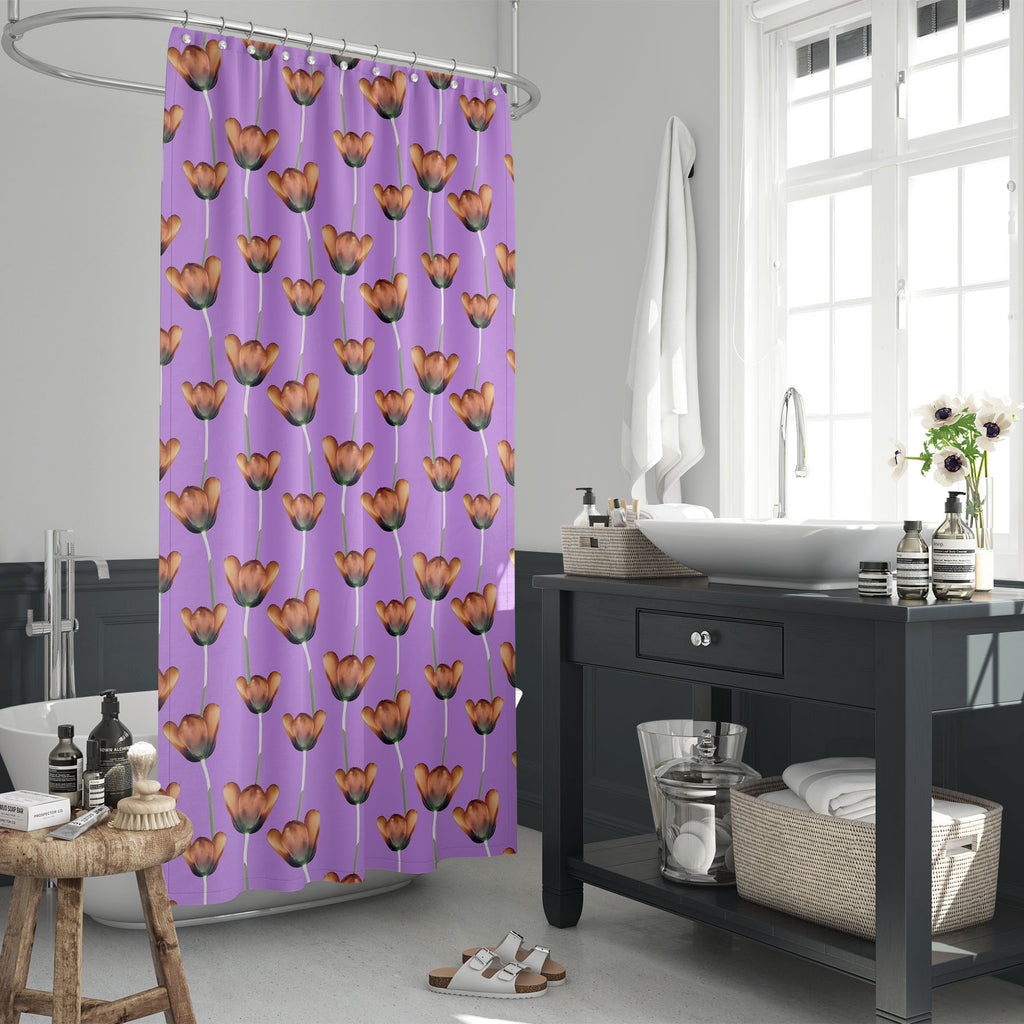 3D Tulips Pattern D1 Washable Waterproof Shower Curtain - Shower Curtains - ArtzFolio.com