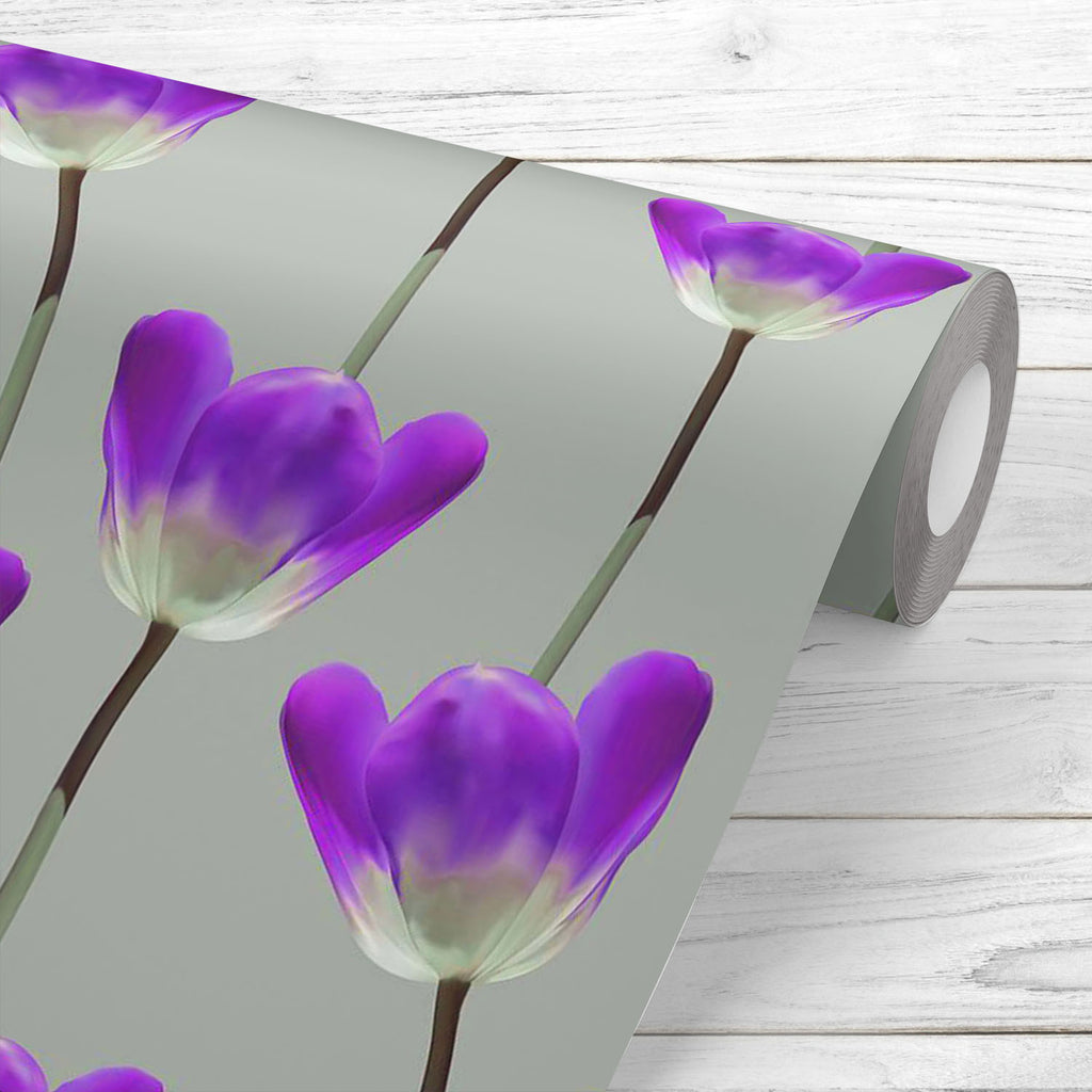 3D Tulips Pattern D3 Wallpaper Roll - Wallpapers Peel & Stick - ArtzFolio.com