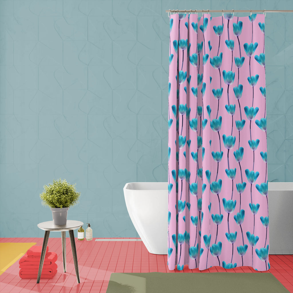 3D Tulips Pattern D5 Washable Waterproof Shower Curtain - Shower Curtains - ArtzFolio.com