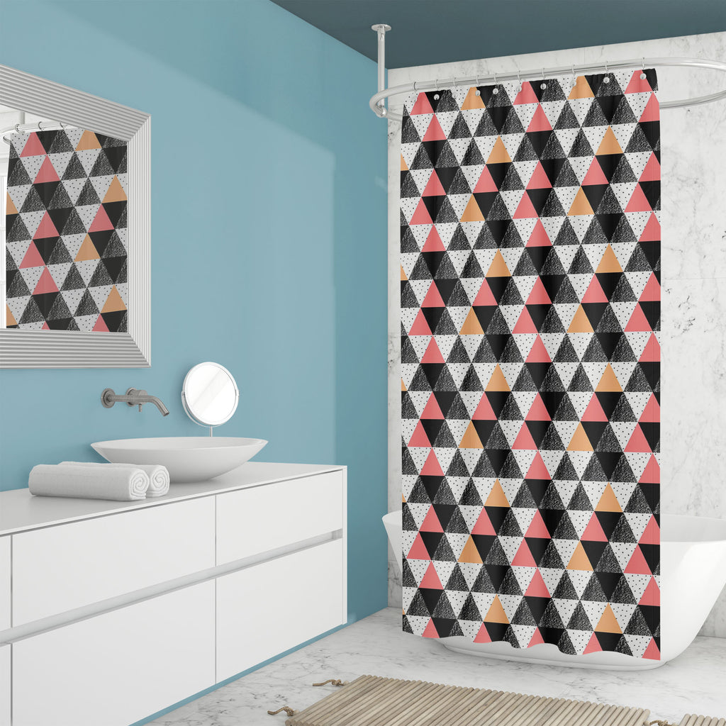 Abstract Geometric Pattern D13 Washable Waterproof Shower Curtain - Shower Curtains - ArtzFolio.com