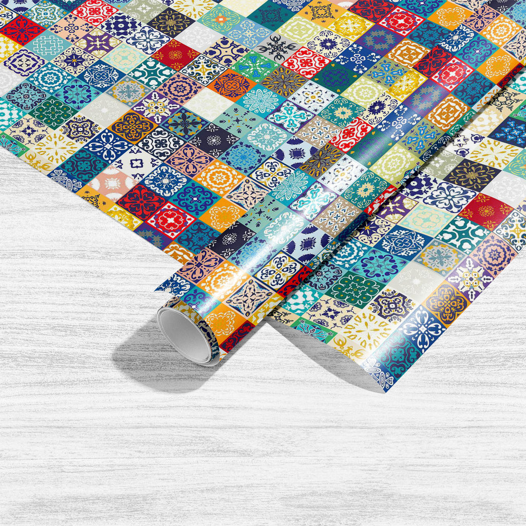 Moroccan Ornaments Pattern Art & Craft Gift Wrapping Paper-Wrapping Papers-WRP_PP-IC 5008256 IC 5008256, Ancient, Aztec, Culture, Damask, Decorative, Ethnic, Historical, Medieval, Moroccan, Patterns, Portuguese, Retro, Signs, Signs and Symbols, Spanish, Traditional, Tribal, Vintage, World Culture, ornaments, pattern, art, craft, gift, wrapping, paper, tile, tiles, mosaic, patchwork, talavera, square, fabric, seamless, floor, arabesque, azulejo, background, blue, border, ceramic, colorful, cover, curly, deco
