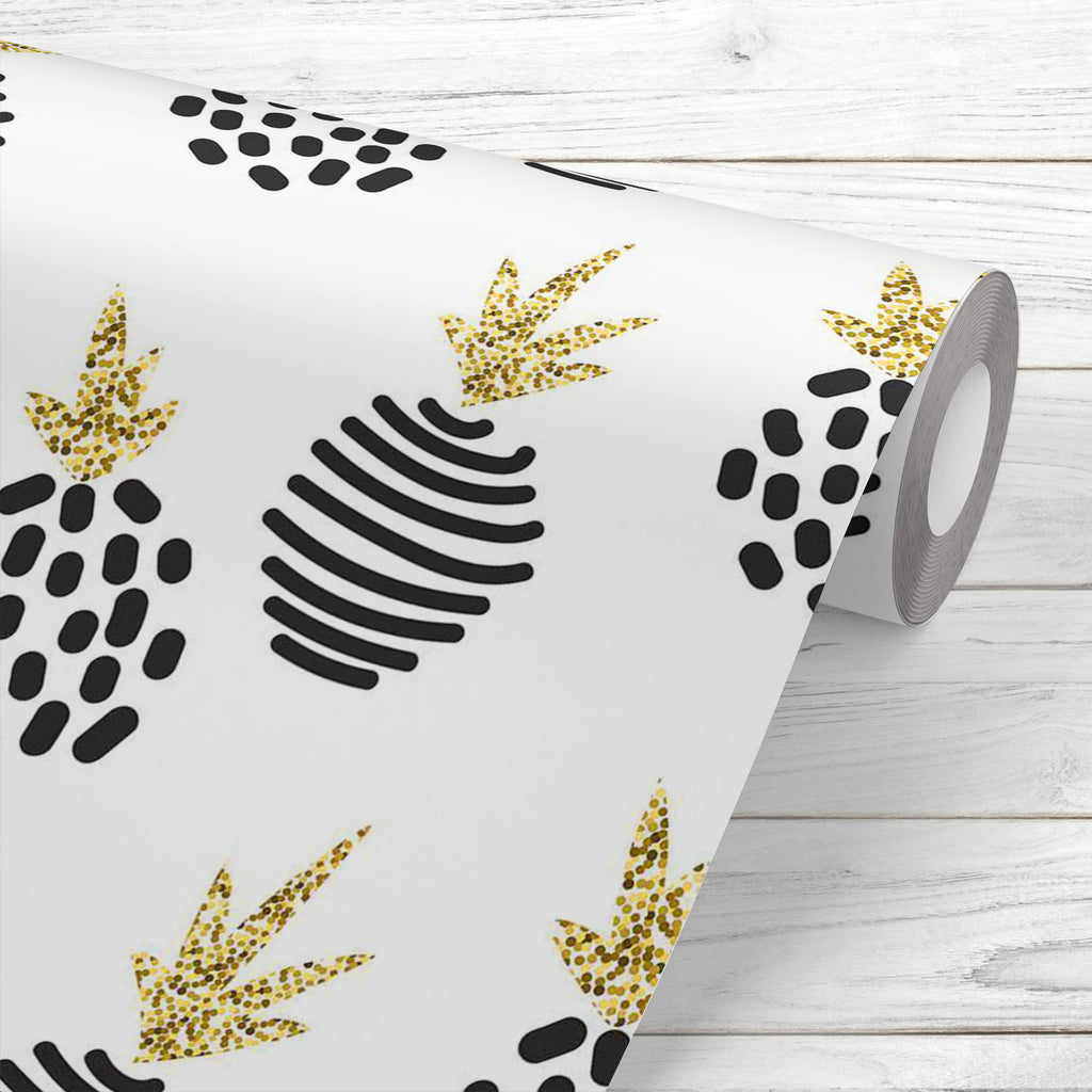 Minimalistic Pineapple Wallpaper Roll-Wallpapers Peel & Stick-WAL_PA-IC 5008259 IC 5008259, Abstract Expressionism, Abstracts, Art and Paintings, Black, Black and White, Decorative, Digital, Digital Art, Fashion, Graphic, Illustrations, Modern Art, Patterns, Scandinavian, Semi Abstract, Signs, Signs and Symbols, Vintage, White, Metallic, minimalistic, pineapple, wallpaper, roll, pattern, abstract, ananas, art, backdrop, background, brush, card, chic, creative, decoration, design, fabric, foil, glam, glitter