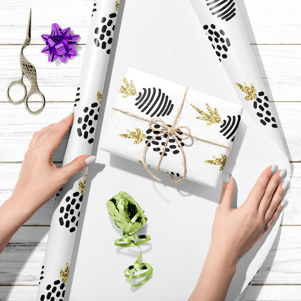 Minimalistic Pineapple Art & Craft Gift Wrapping Paper-Wrapping Papers-WRP_PP-IC 5008259 IC 5008259, Abstract Expressionism, Abstracts, Art and Paintings, Black, Black and White, Decorative, Digital, Digital Art, Fashion, Graphic, Illustrations, Modern Art, Patterns, Scandinavian, Semi Abstract, Signs, Signs and Symbols, Vintage, White, Metallic, minimalistic, pineapple, art, craft, gift, wrapping, paper, pattern, abstract, ananas, backdrop, background, brush, card, chic, creative, decoration, design, fabri