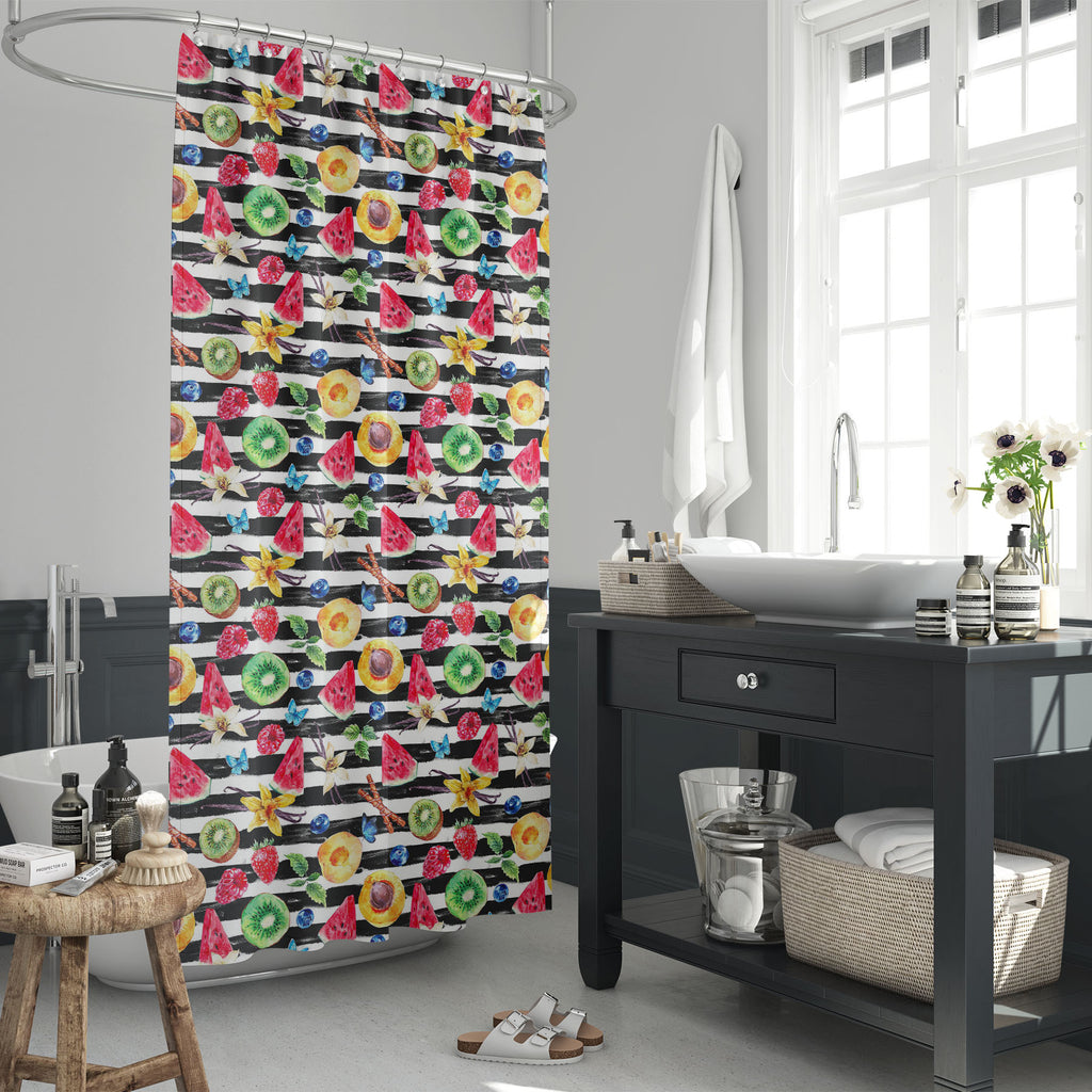 Watercolor Tropical Fruits D2 Washable Waterproof Shower Curtain-Shower Curtains-CUR_SH_EL-IC 5008263 IC 5008263, Ancient, Art and Paintings, Botanical, Cuisine, Floral, Flowers, Food, Food and Beverage, Food and Drink, Fruit and Vegetable, Fruits, Health, Historical, Illustrations, Medieval, Nature, Patterns, Scenic, Sketches, Tropical, Vintage, Watercolour, watercolor, d2, washable, waterproof, shower, curtain, art, autumn, background, berry, botany, card, decoration, dessert, exotic, flora, flower, fresh