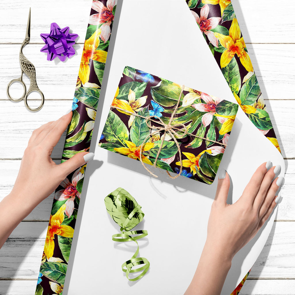 Watercolor Natural Tropical Leaves Art & Craft Gift Wrapping Paper-Wrapping Papers-WRP_PP-IC 5008268 IC 5008268, Abstract Expressionism, Abstracts, Ancient, Art and Paintings, Black, Black and White, Botanical, Fashion, Floral, Flowers, Hawaiian, Historical, Illustrations, Medieval, Nature, Paintings, Patterns, Scenic, Semi Abstract, Tropical, Vintage, Watercolour, watercolor, natural, leaves, art, craft, gift, wrapping, paper, abstract, aloha, background, banana, beach, butterfly, decoration, drawn, exotic