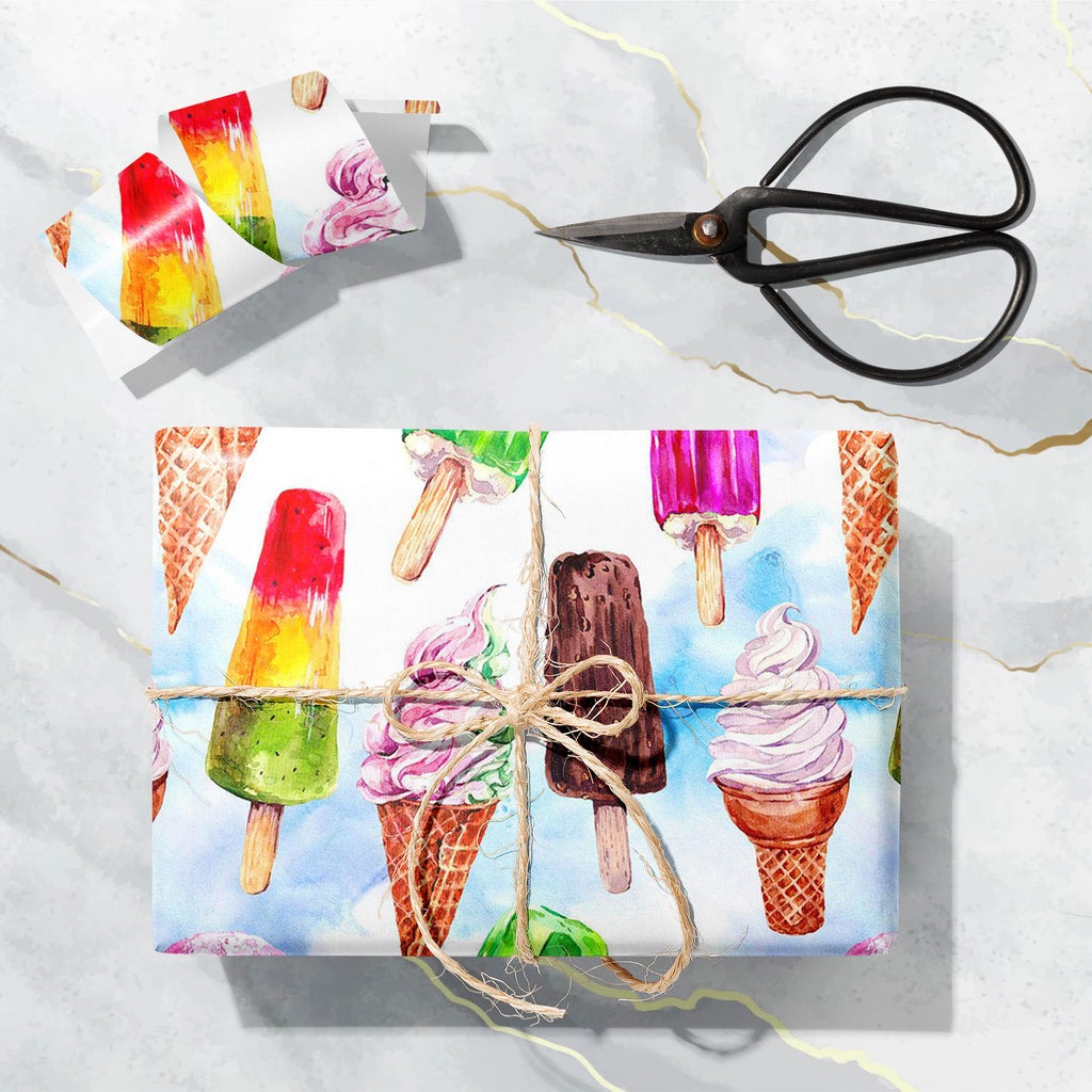 Watercolor Ice Cream D4 Art & Craft Gift Wrapping Paper-Wrapping Papers-WRP_PP-IC 5008274 IC 5008274, Ancient, Cuisine, Food, Food and Beverage, Food and Drink, Fruit and Vegetable, Fruits, Historical, Icons, Illustrations, Italian, Medieval, Patterns, Signs and Symbols, Sketches, Symbols, Vintage, Watercolour, watercolor, ice, cream, d4, art, craft, gift, wrapping, paper, background, card, chocolate, collection, cone, creamy, dairy, decoration, dessert, flavor, fresh, frozen, greeting, icon, illustration, 