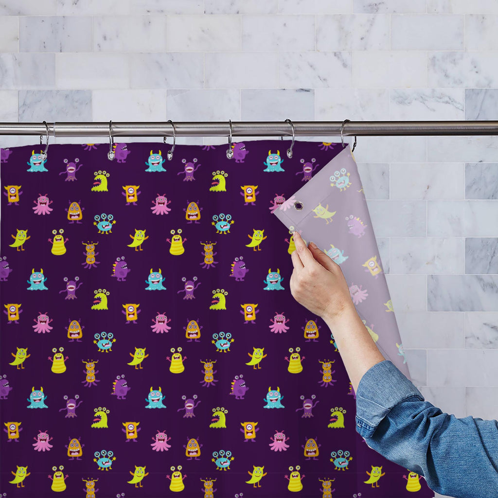 Kids Monster D4 Washable Waterproof Shower Curtain-Shower Curtains-CUR_SH_EL-IC 5008279 IC 5008279, Animals, Animated Cartoons, Art and Paintings, Baby, Birthday, Caricature, Cartoons, Children, Digital, Digital Art, Festivals and Occasions, Festive, Graphic, Illustrations, Kids, Patterns, Signs, Signs and Symbols, monster, d4, washable, waterproof, shower, curtain, alien, animal, anniversary, background, card, invitation, party, boy, cartoon, celebration, clip, art, cover, creature, cute, decoration, desig