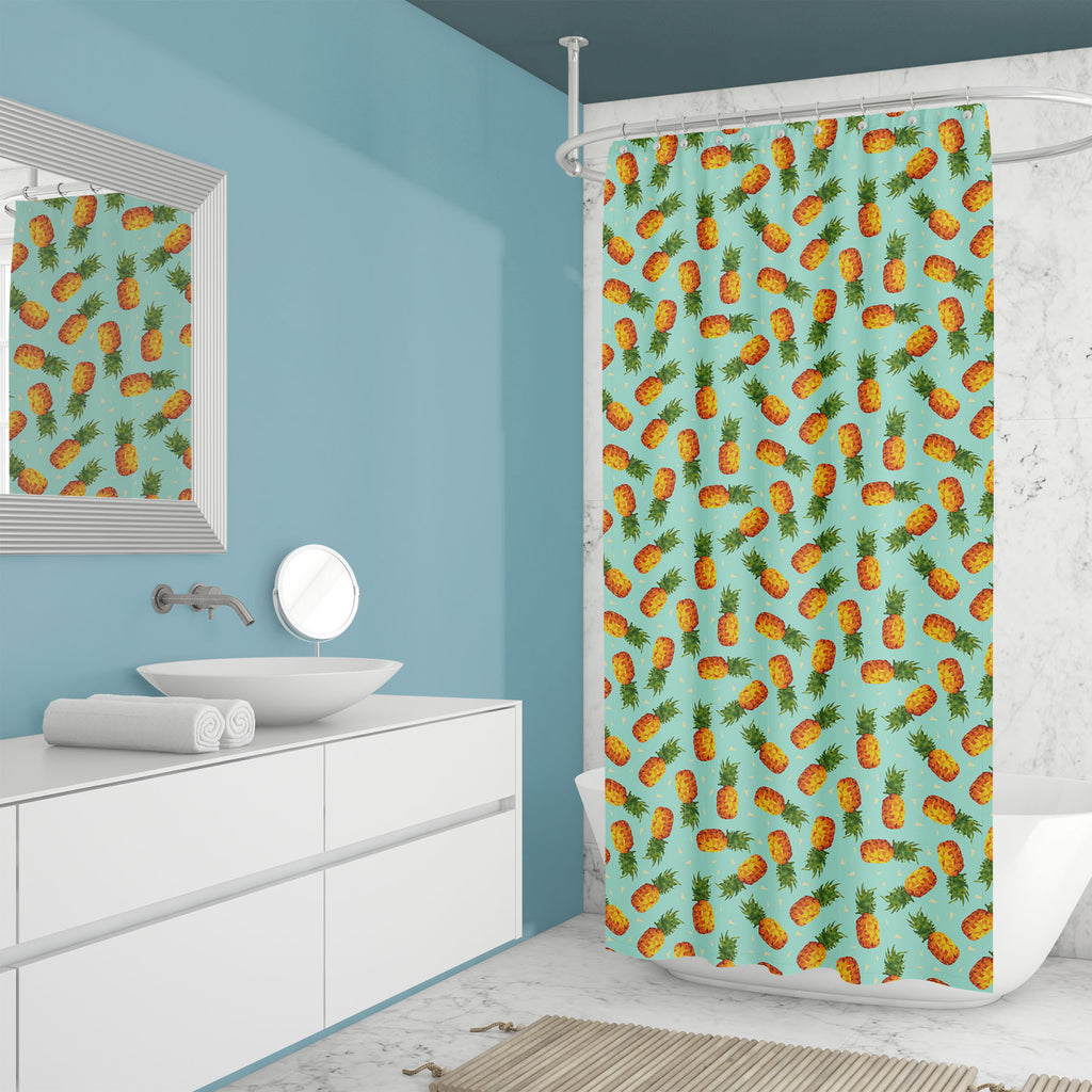 Geometric Summer Fruit Washable Waterproof Shower Curtain-Shower Curtains-CUR_SH_EL-IC 5008296 IC 5008296, Ancient, Art and Paintings, Cuisine, Fashion, Food, Food and Beverage, Food and Drink, Fruit and Vegetable, Fruits, Geometric, Geometric Abstraction, Hipster, Historical, Holidays, Illustrations, Medieval, Modern Art, Nature, Patterns, Retro, Scenic, Signs, Signs and Symbols, Triangles, Tropical, Vintage, summer, fruit, washable, waterproof, shower, curtain, pineapple, pattern, pineapples, art, backgro