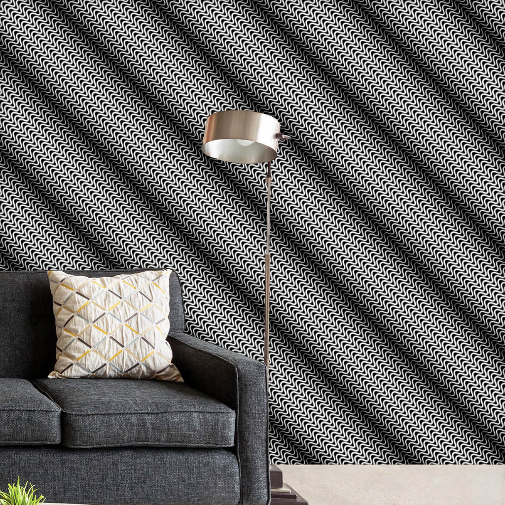 3D Wavy Diagonal Wallpaper Roll - Wallpapers Peel & Stick - ArtzFolio.com