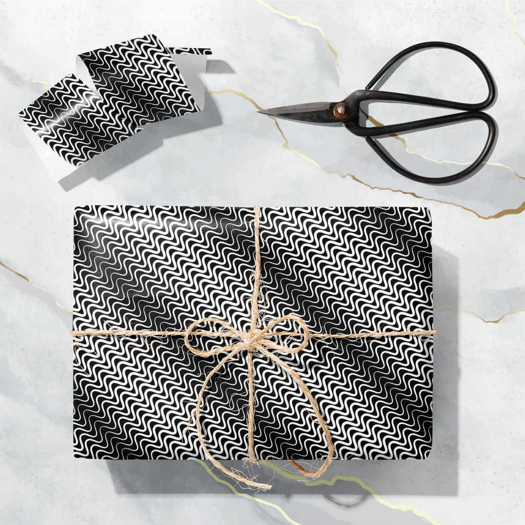 3D Wavy Diagonal Art & Craft Gift Wrapping Paper - Wrapping Papers - ArtzFolio.com