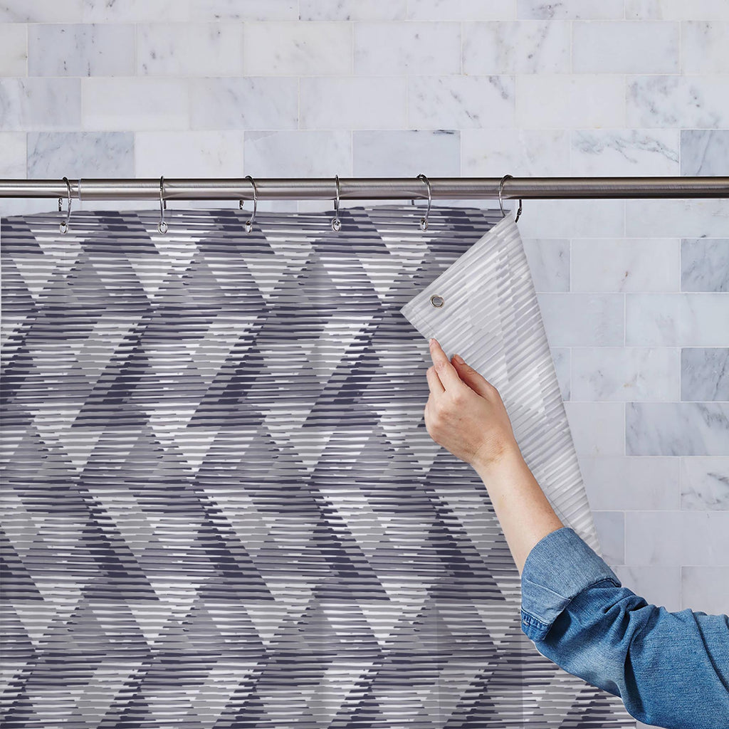 3D Triangles D2 Washable Waterproof Shower Curtain - Shower Curtains - ArtzFolio.com