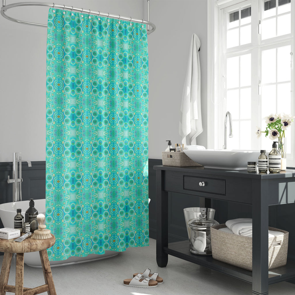 Abstract Ornamental Pattern Washable Waterproof Shower Curtain - Shower Curtains - ArtzFolio.com