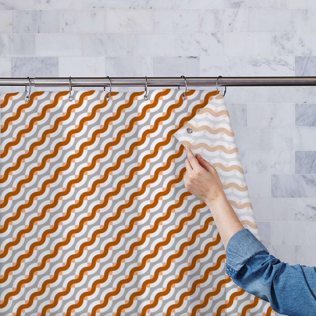Diagonal Waves & Stripes D1 Washable Waterproof Shower Curtain-Shower Curtains-CUR_SH_EL-IC 5008315 IC 5008315, Abstract Expressionism, Abstracts, Ancient, Art and Paintings, Art Deco, Check, Digital, Digital Art, Geometric, Geometric Abstraction, Graphic, Hipster, Historical, Illustrations, Medieval, Modern Art, Patterns, Plaid, Pop Art, Retro, Semi Abstract, Signs, Signs and Symbols, Stripes, Vintage, diagonal, waves, d1, washable, waterproof, shower, curtain, art, deco, background, blocks, bold, colors, 