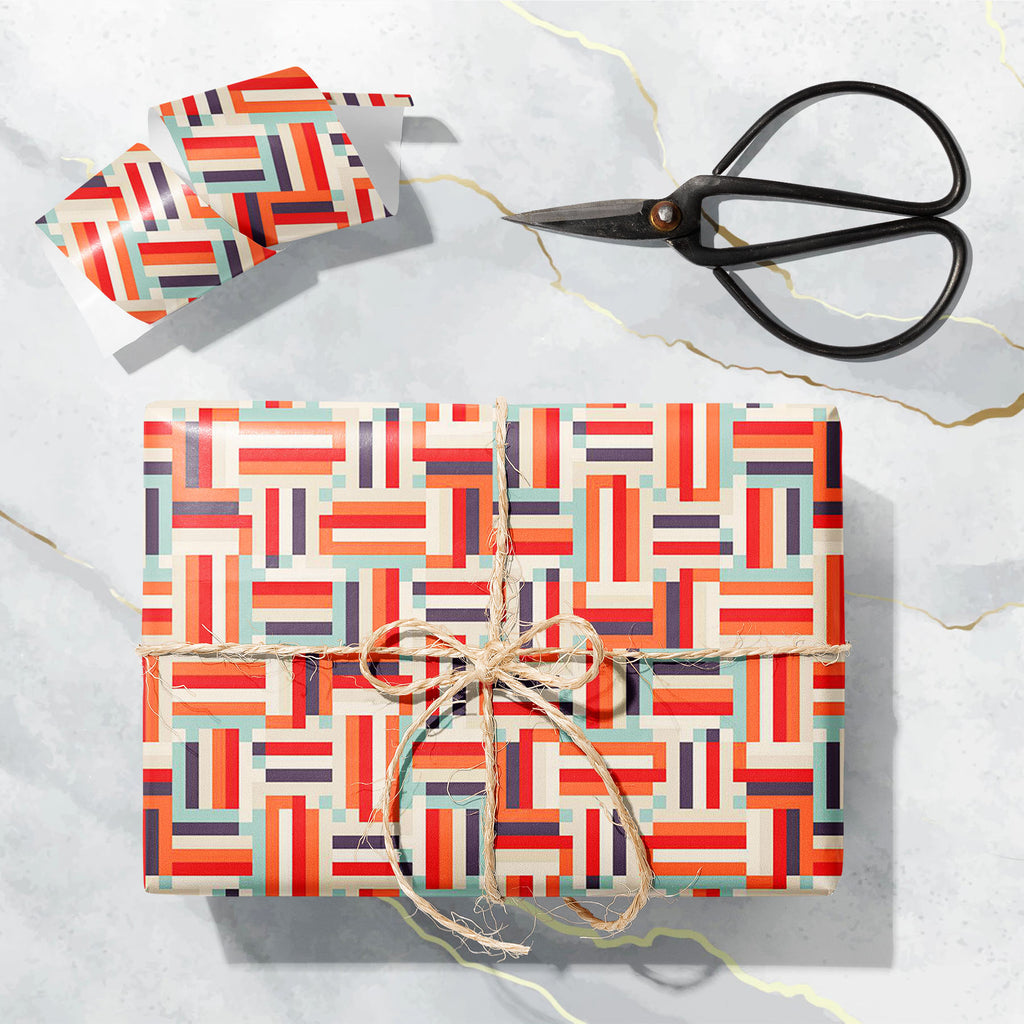 Abstract Geometric Pattern D16 Art & Craft Gift Wrapping Paper - Wrapping Papers - ArtzFolio.com